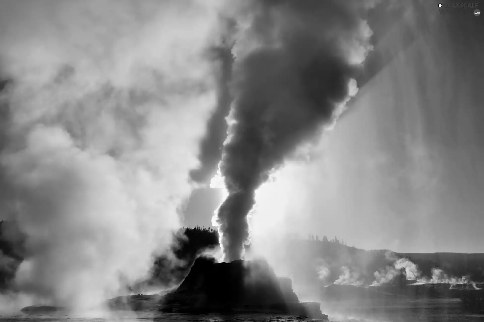eruption, geyser