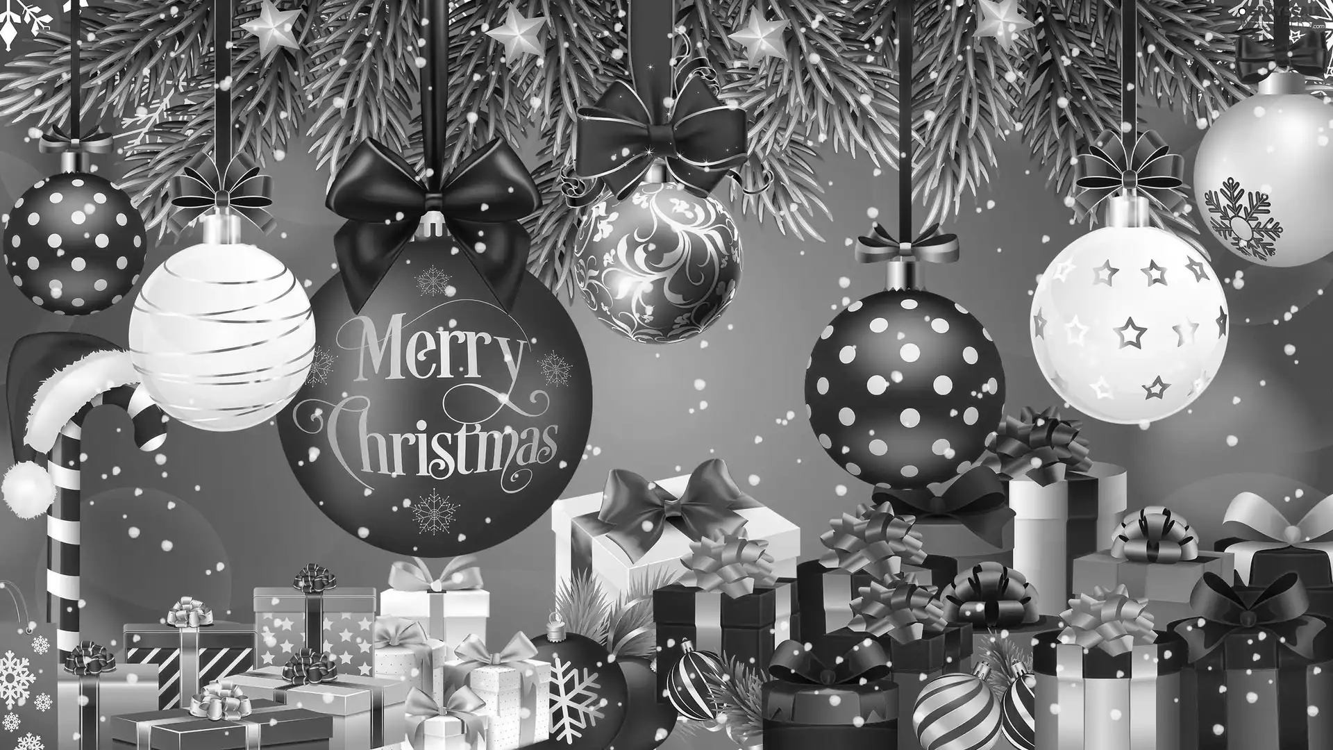 Christmas, gifts, 2D Graphics, baubles