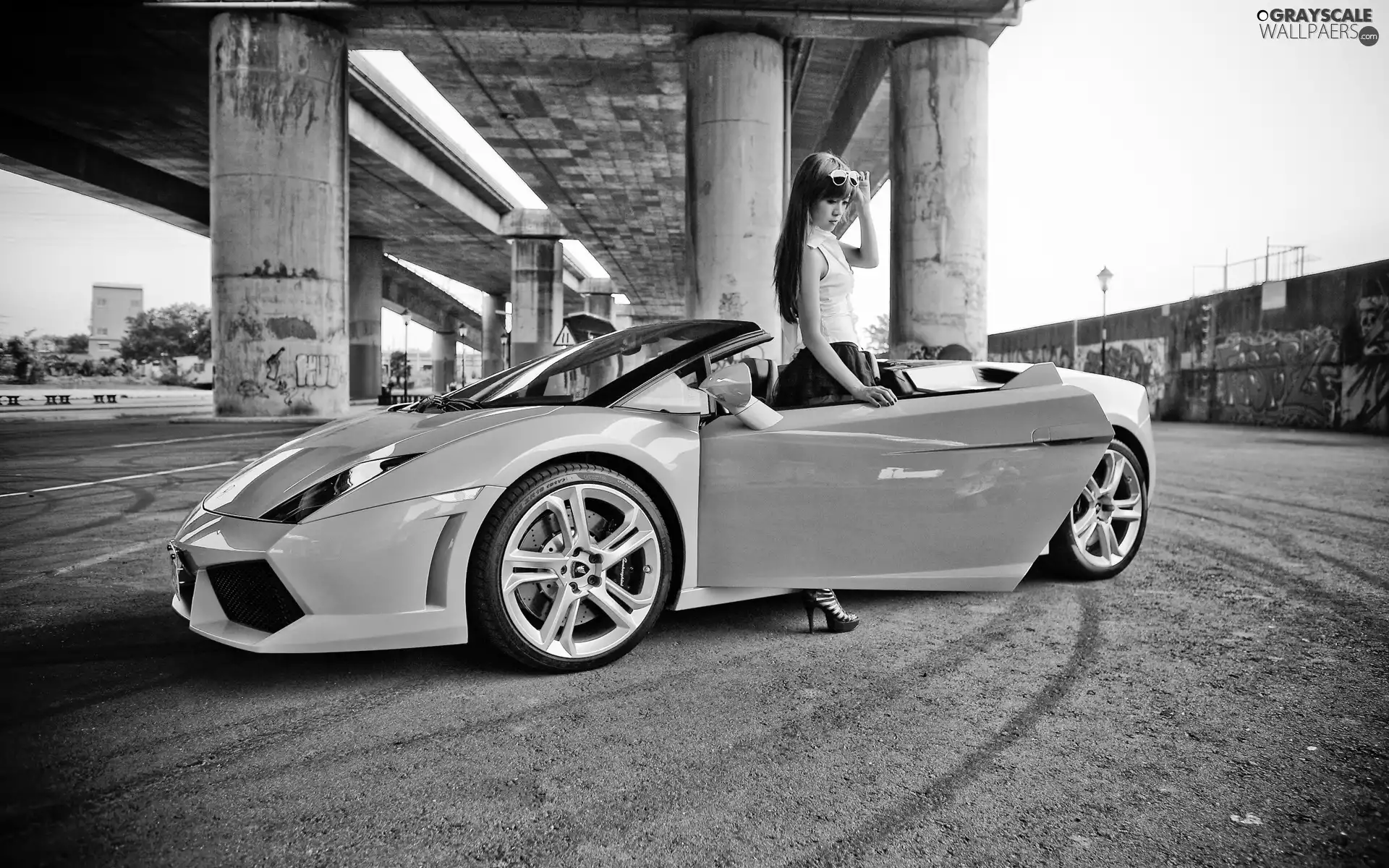 girl, Lamborghini, Gallardo