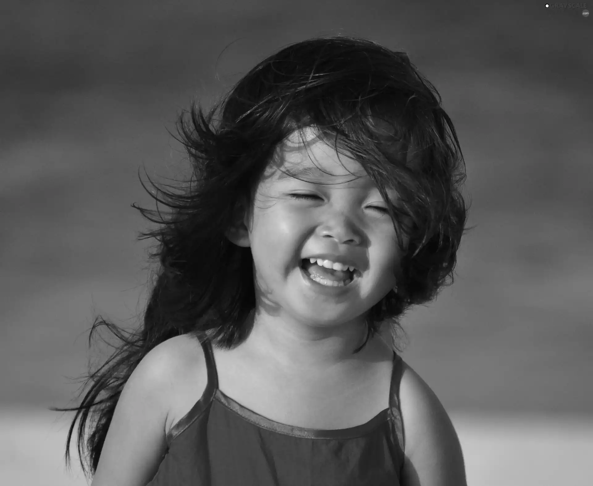 girl, happy, small