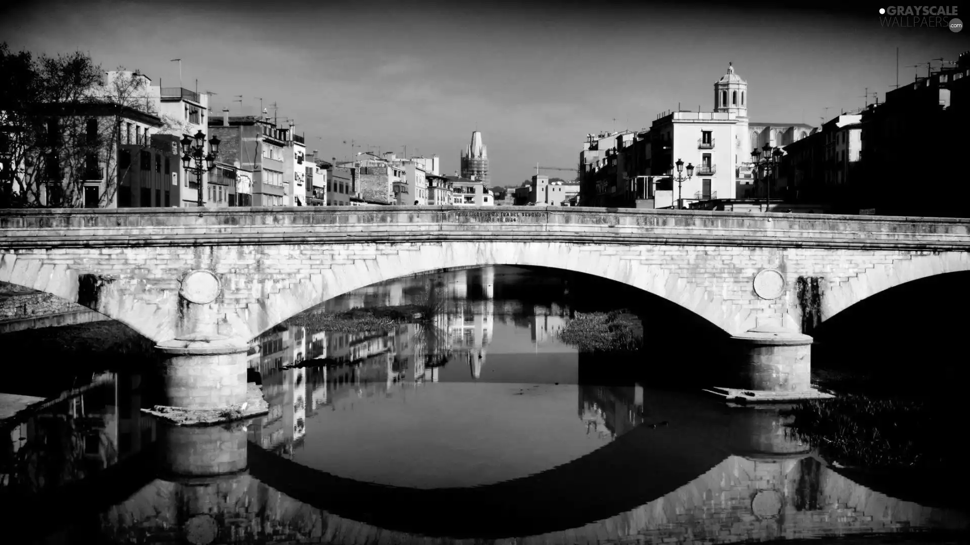 Girona, Spain, Houses, River, bridge
