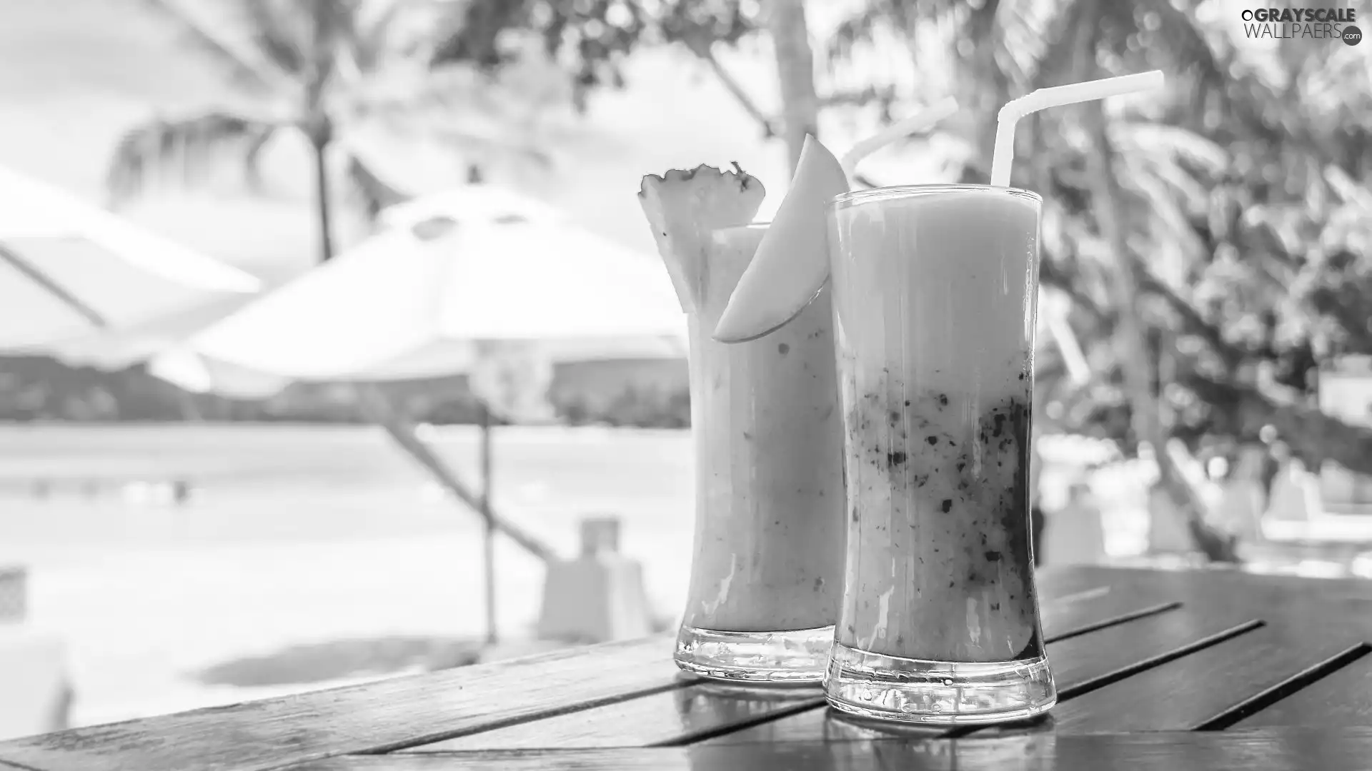 Two, drink, Smoothie, Glass