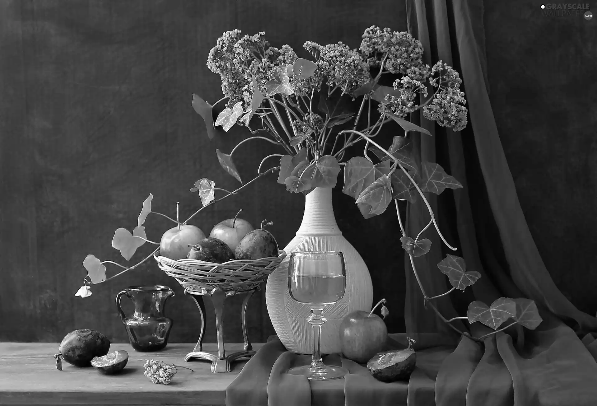 without, Fruits, glass, bowl