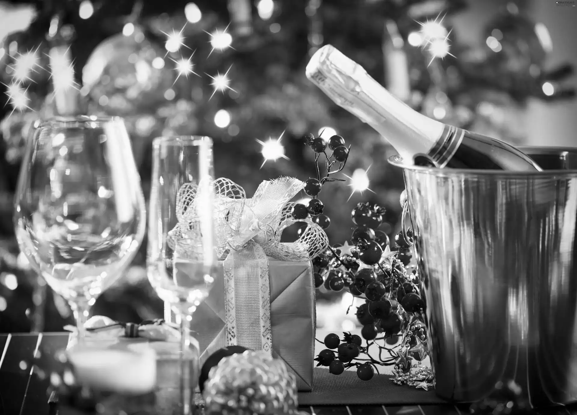 glasses, New Year