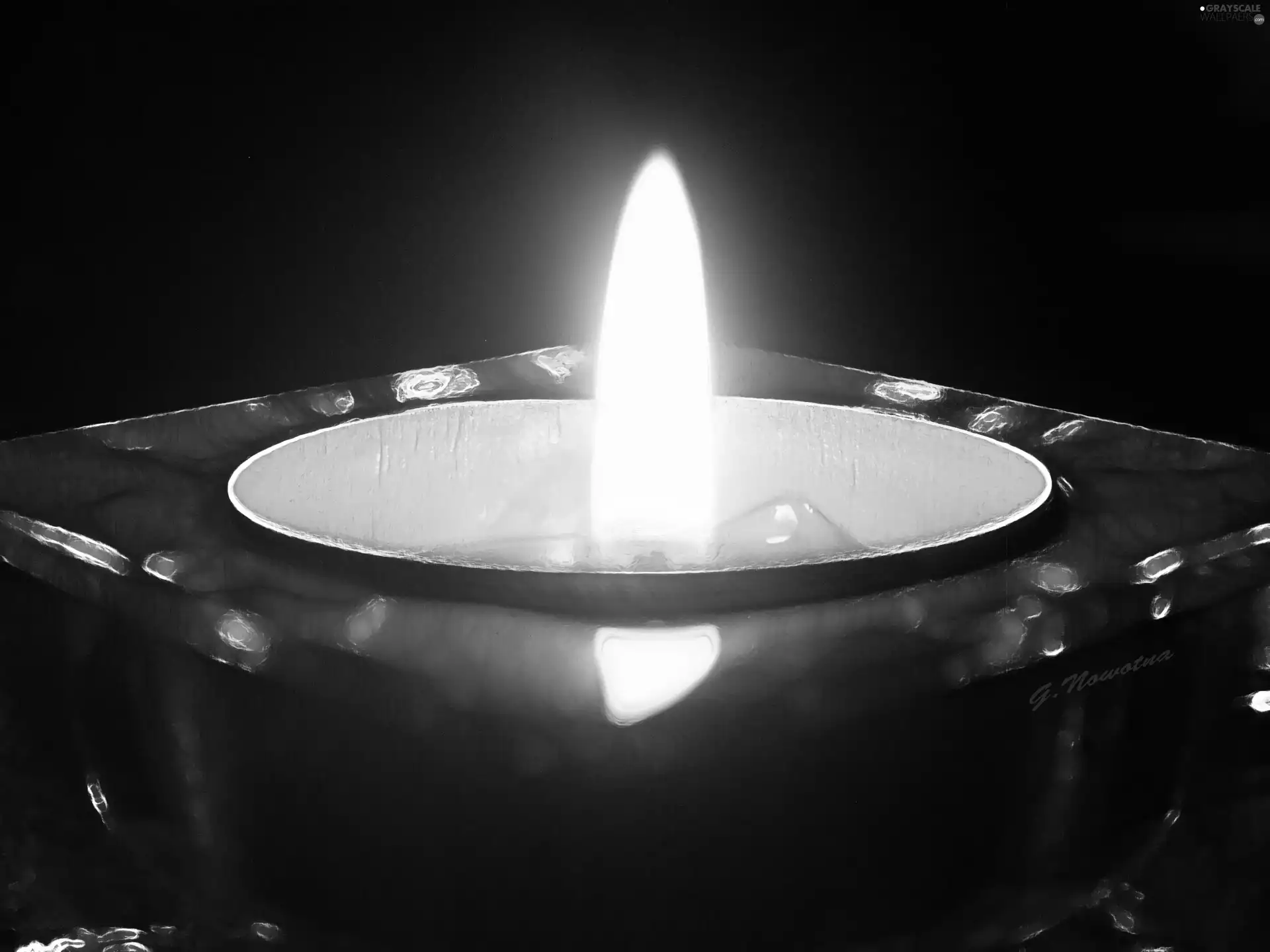 Candle, glimmer