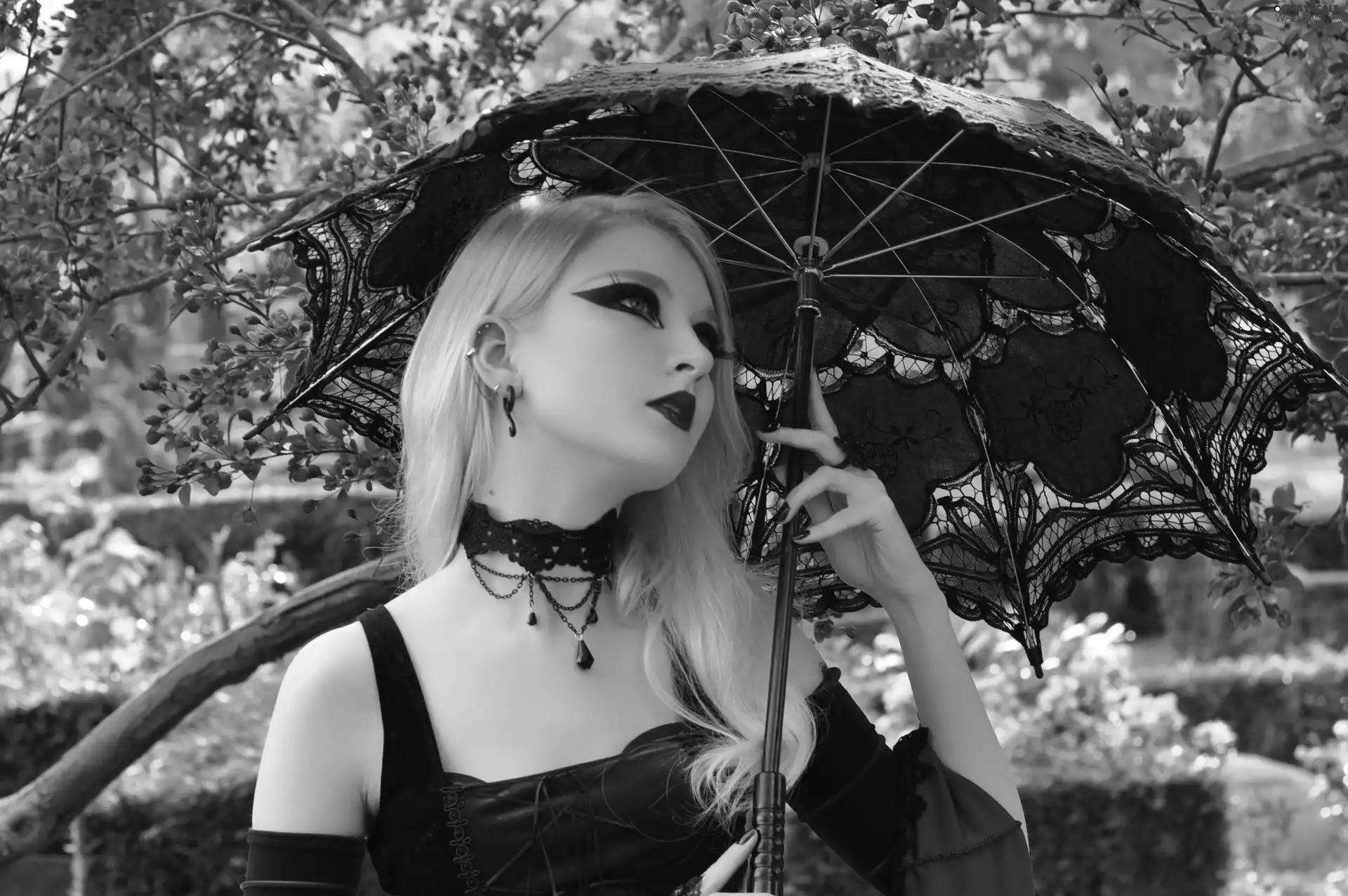 Gothic, Women, Umbrella