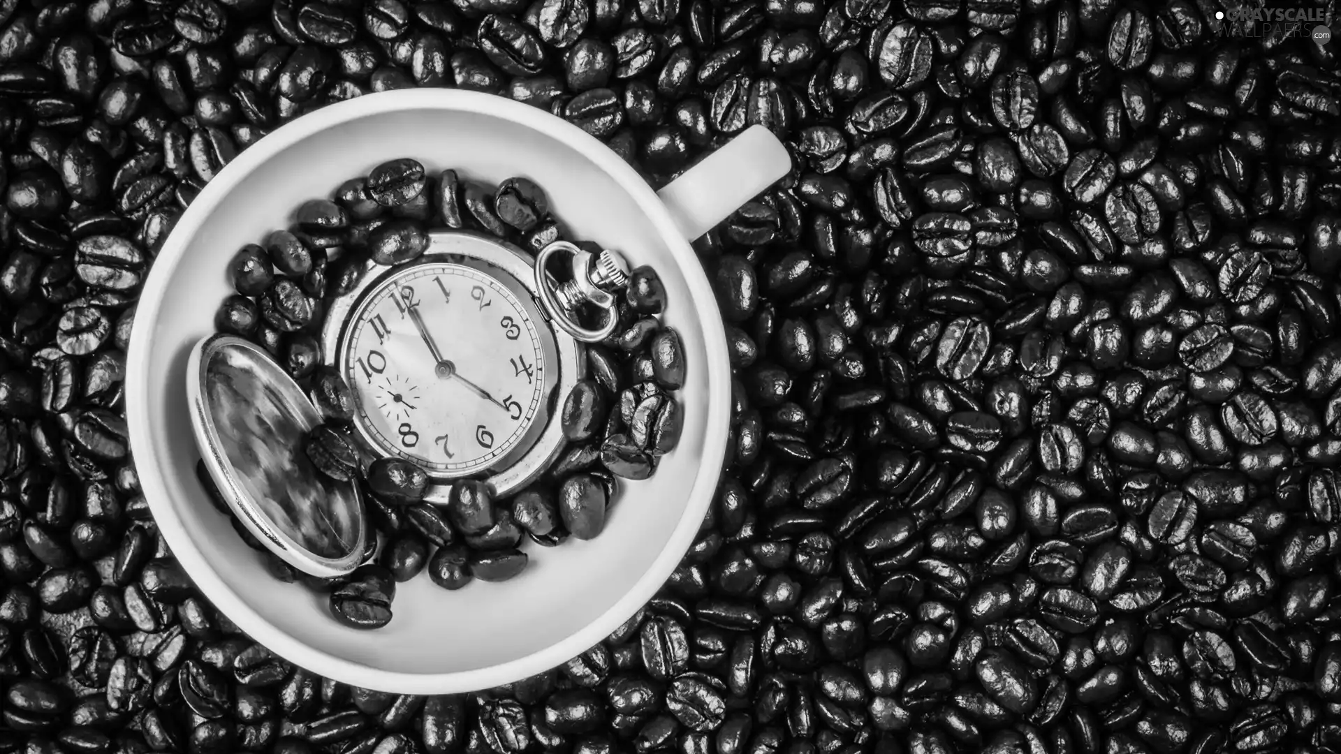 coffee, cup, Watch, grains