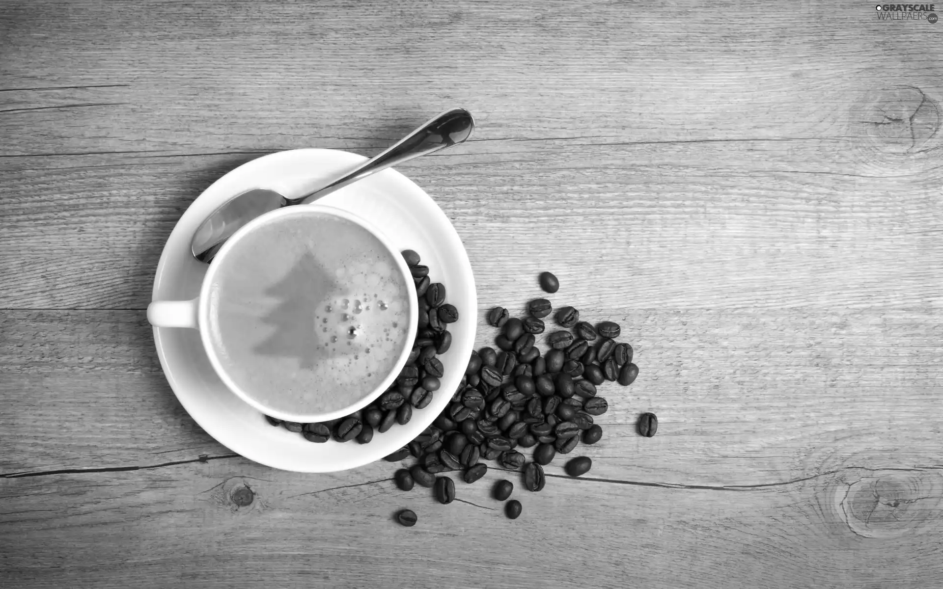cup, christmas tree, grains, coffee