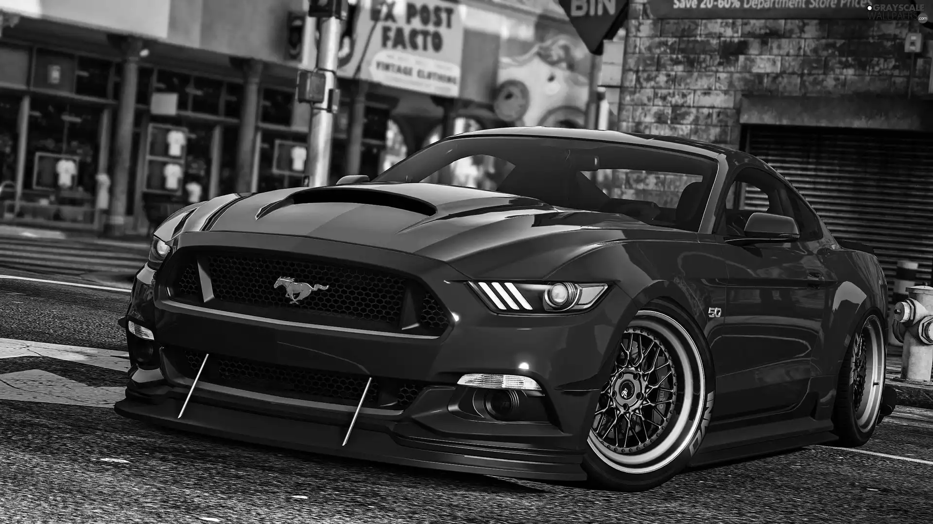 Ford Mustang GT350, Grand Theft Auto 5, Front, GTA 5, game, Red, Street