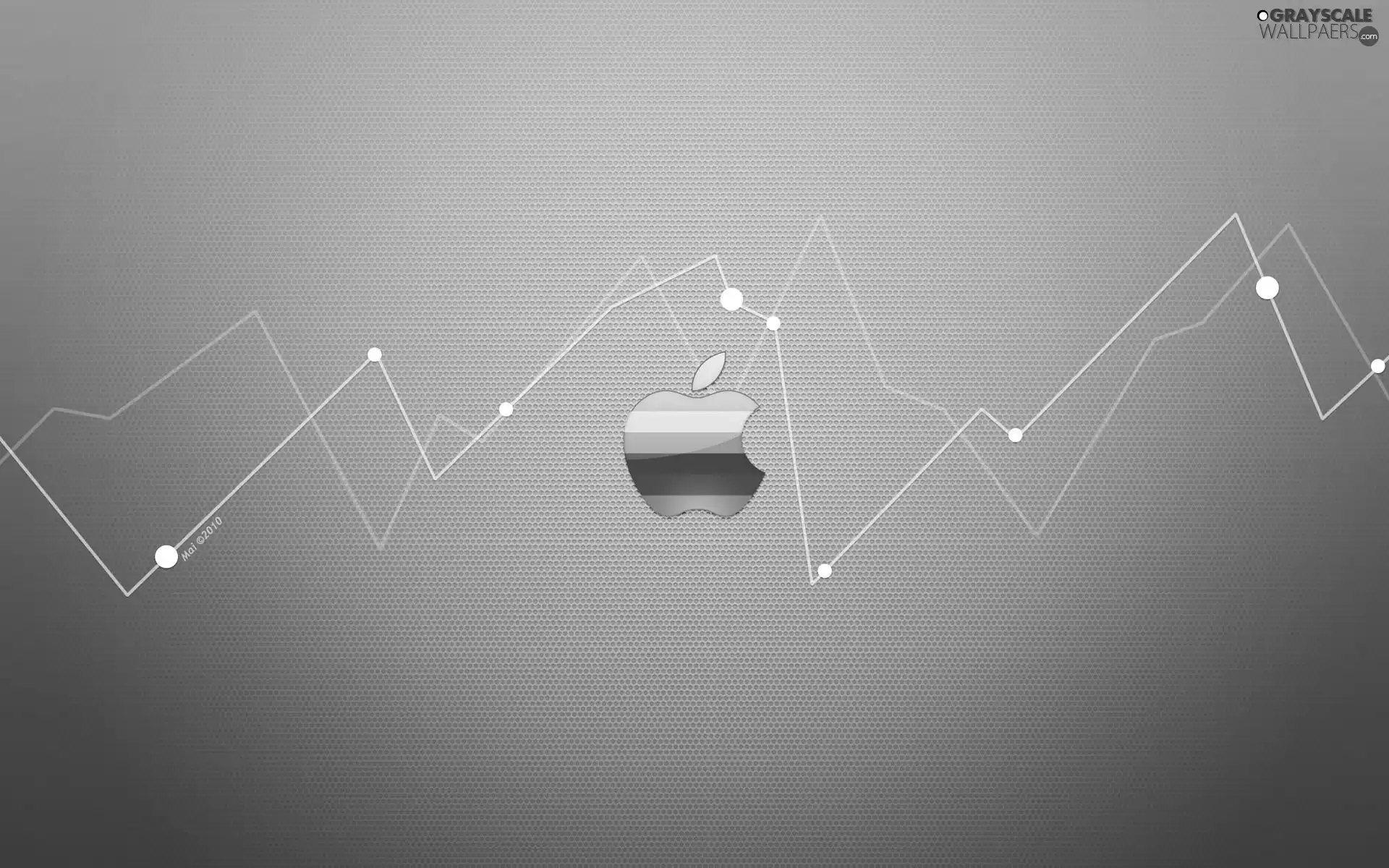 Apple, logo, graph, rainbow
