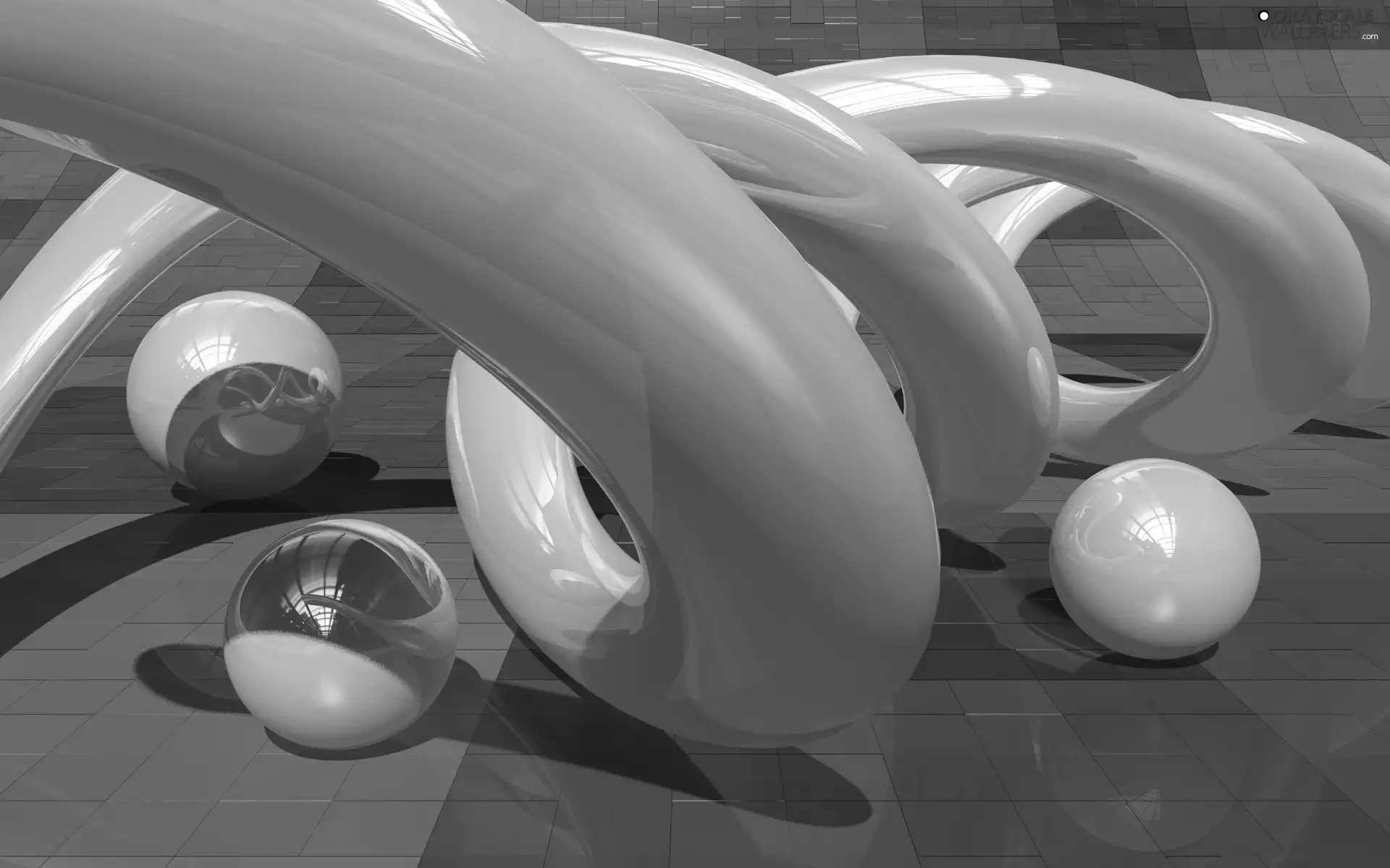 White, spiral, 3D Graphics, M&Ms balls