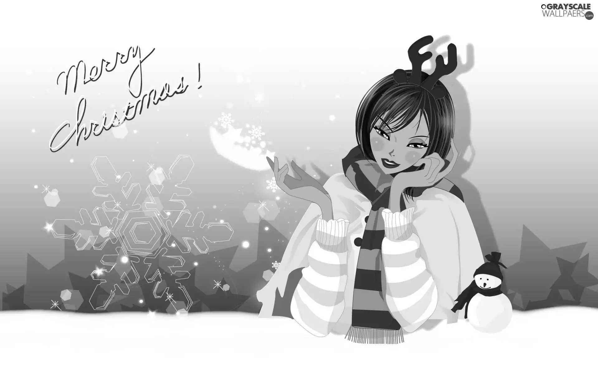 graphics, girl, christmas