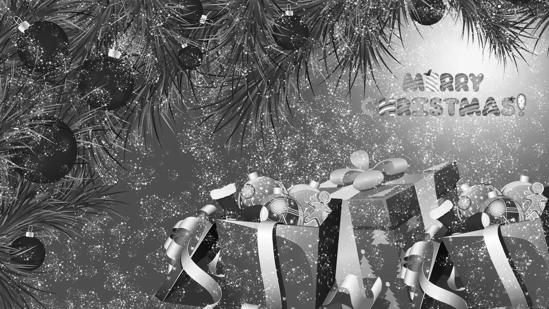 Twigs, graphics, gifts, baubles, Christmas