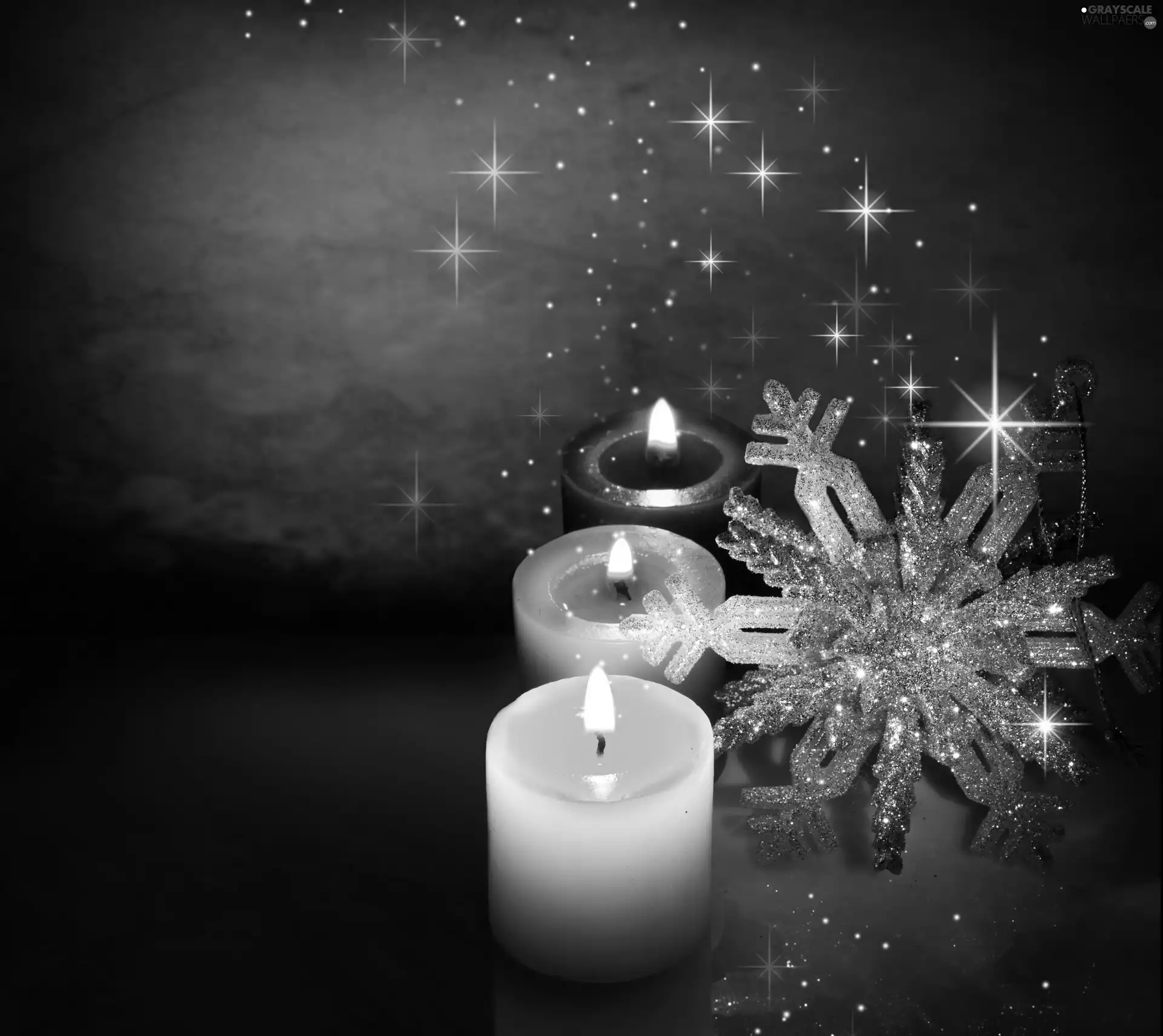 candles, decoration, Christmas, starfish