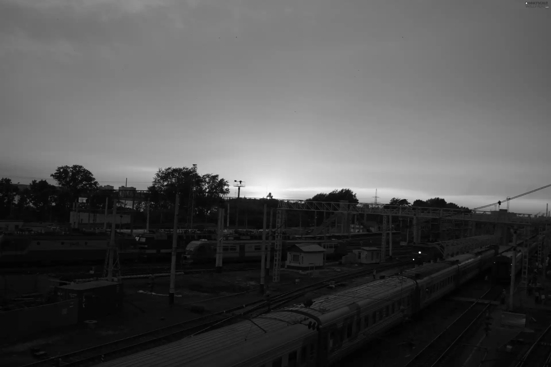 train, Trains, Great Sunsets