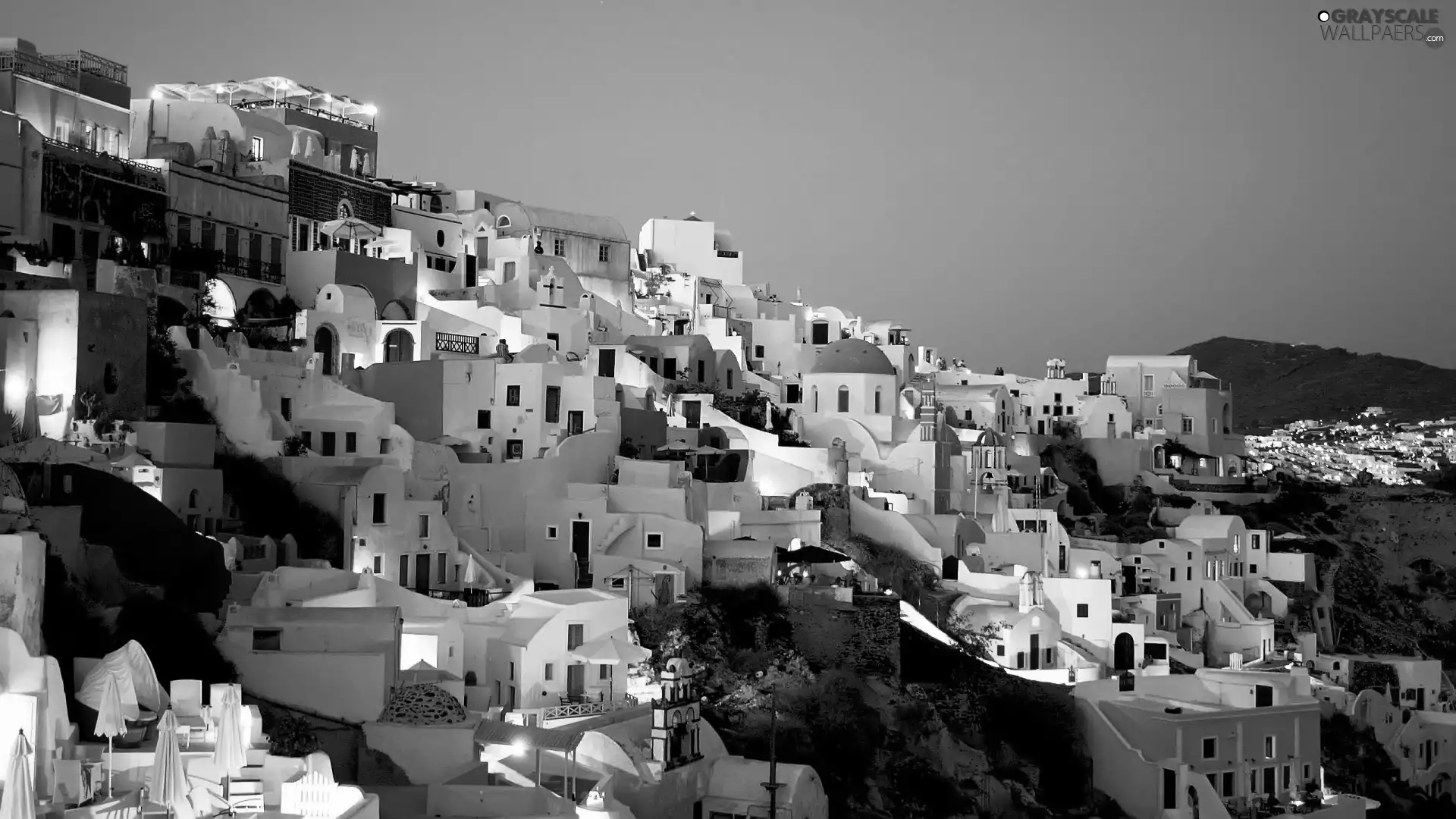 Greece, Houses, panorama
