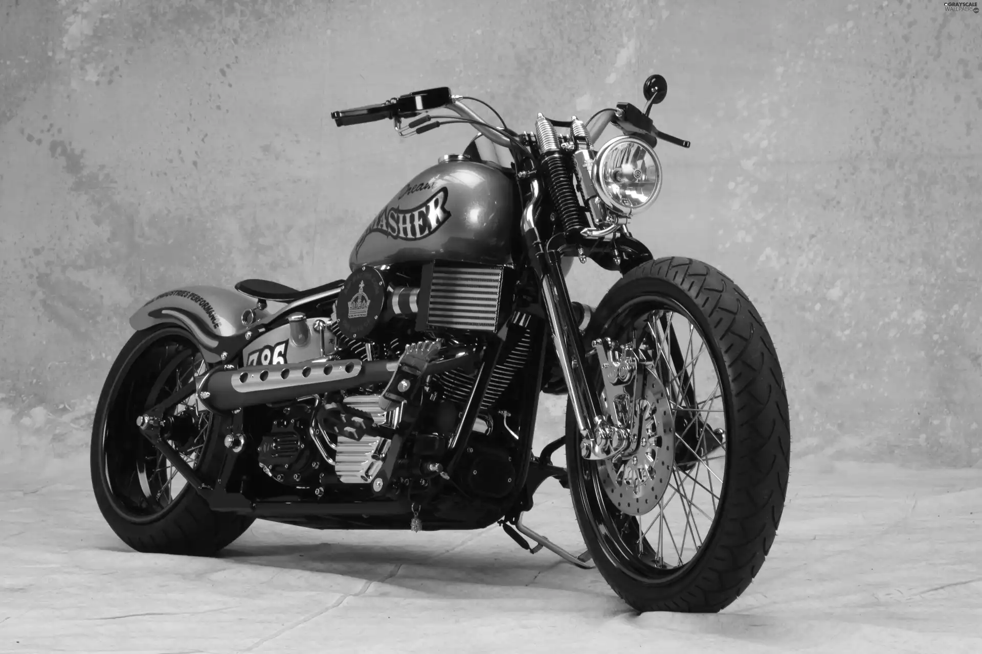Harley-Davidson, antique, Green