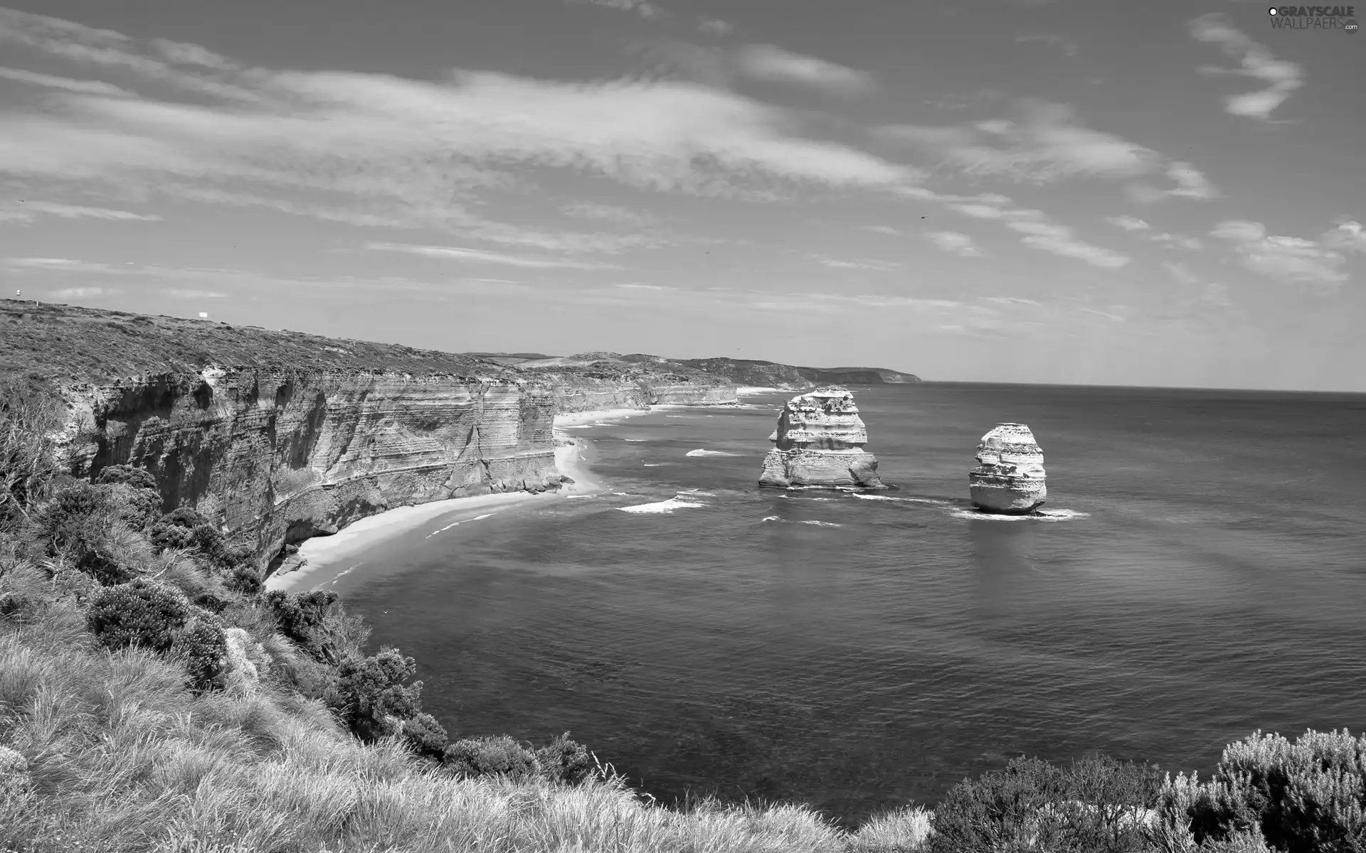 Gulf, cliff, rocks
