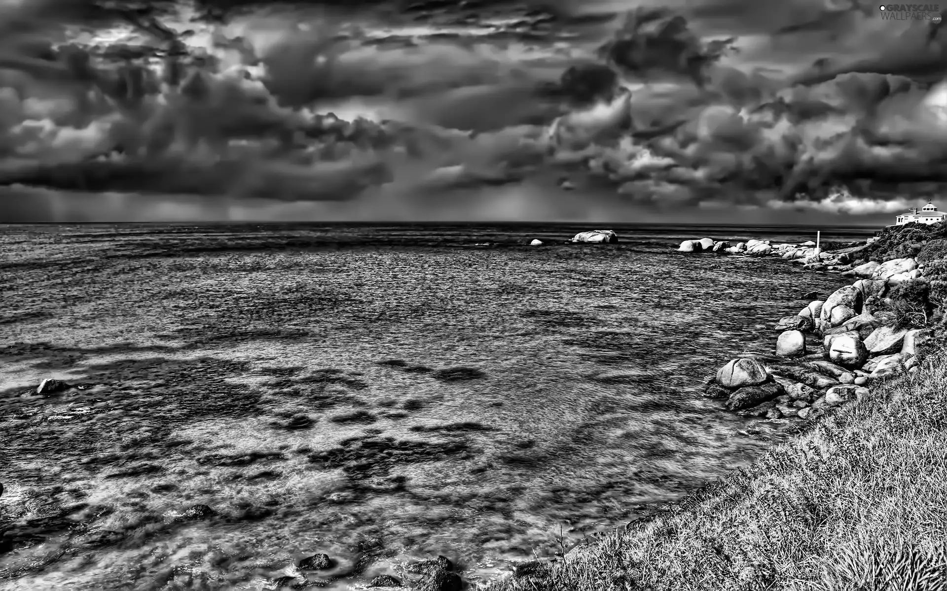 Gulf, clouds, sea