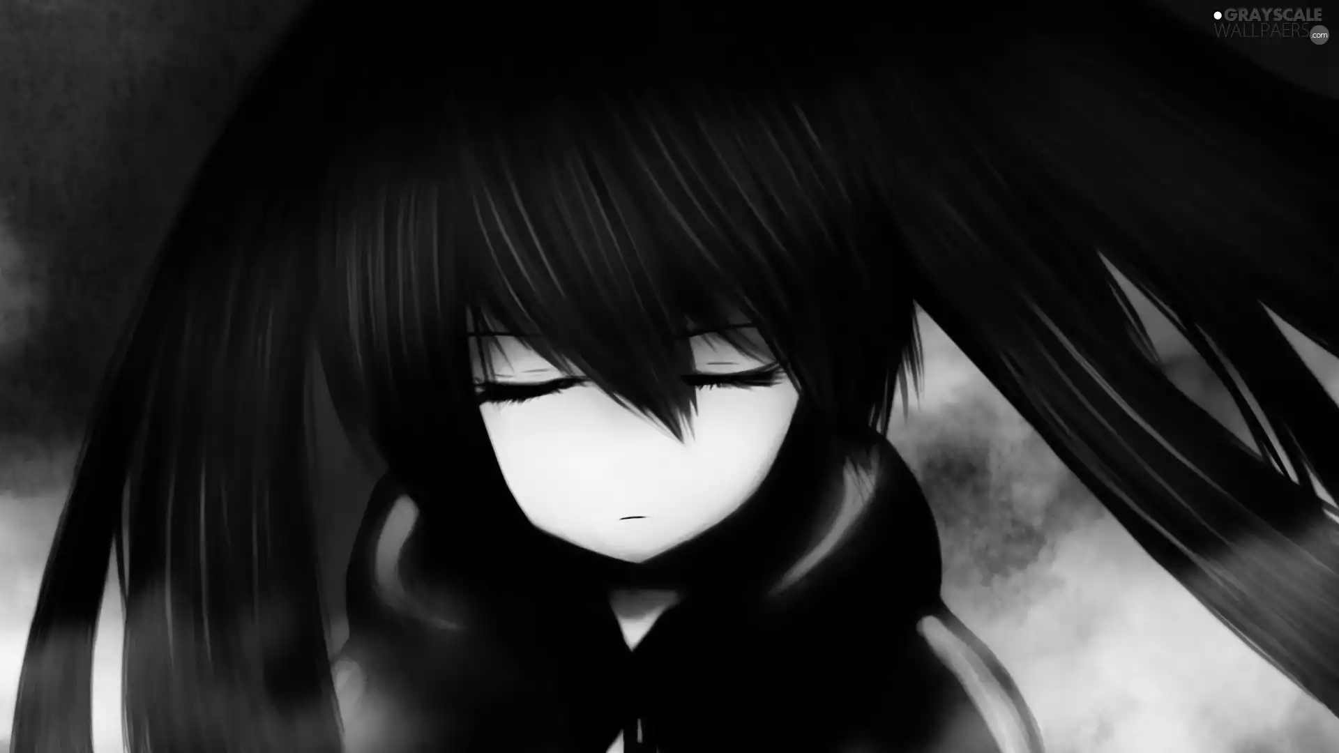 Black Rock Shooter, girl, Hair, Anime