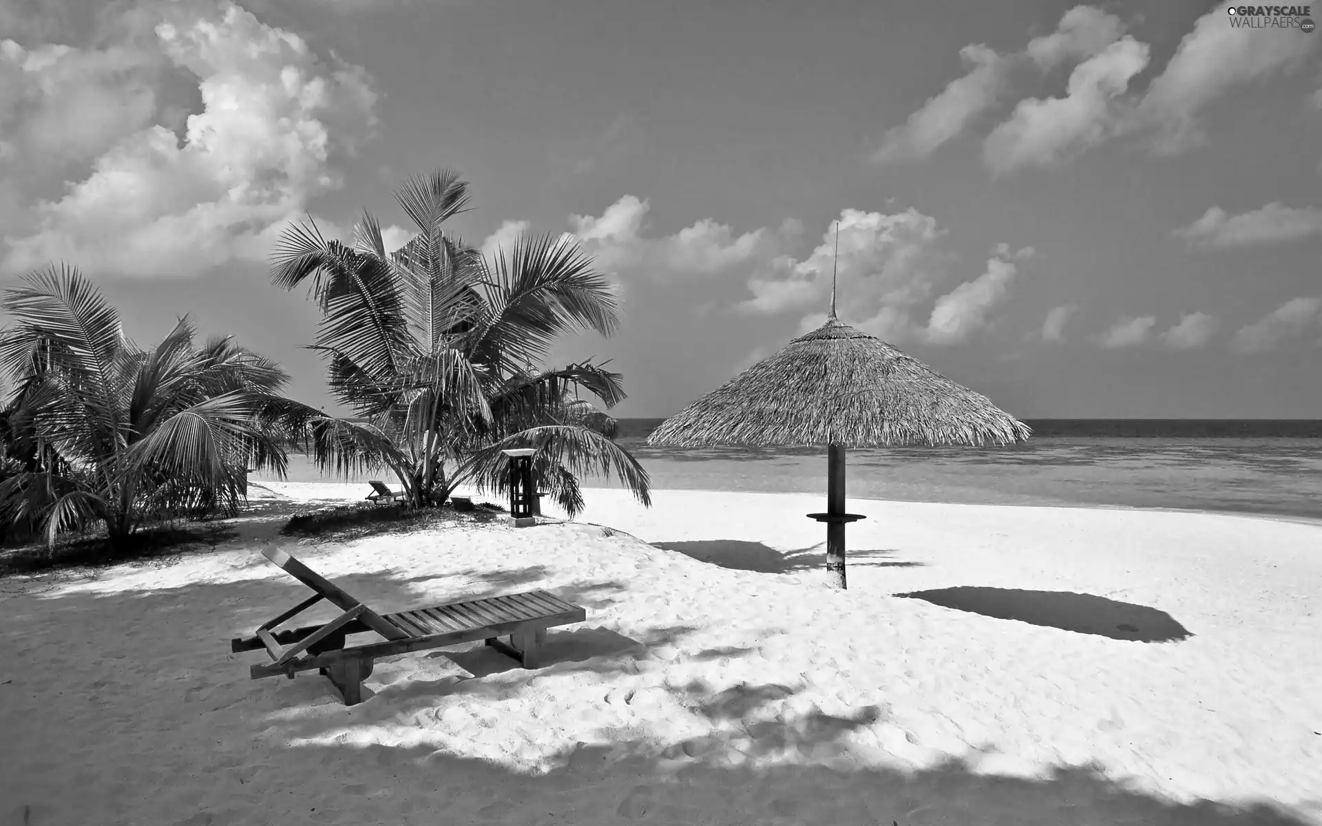 hammock chair, holiday, sea, Umbrella, Beaches