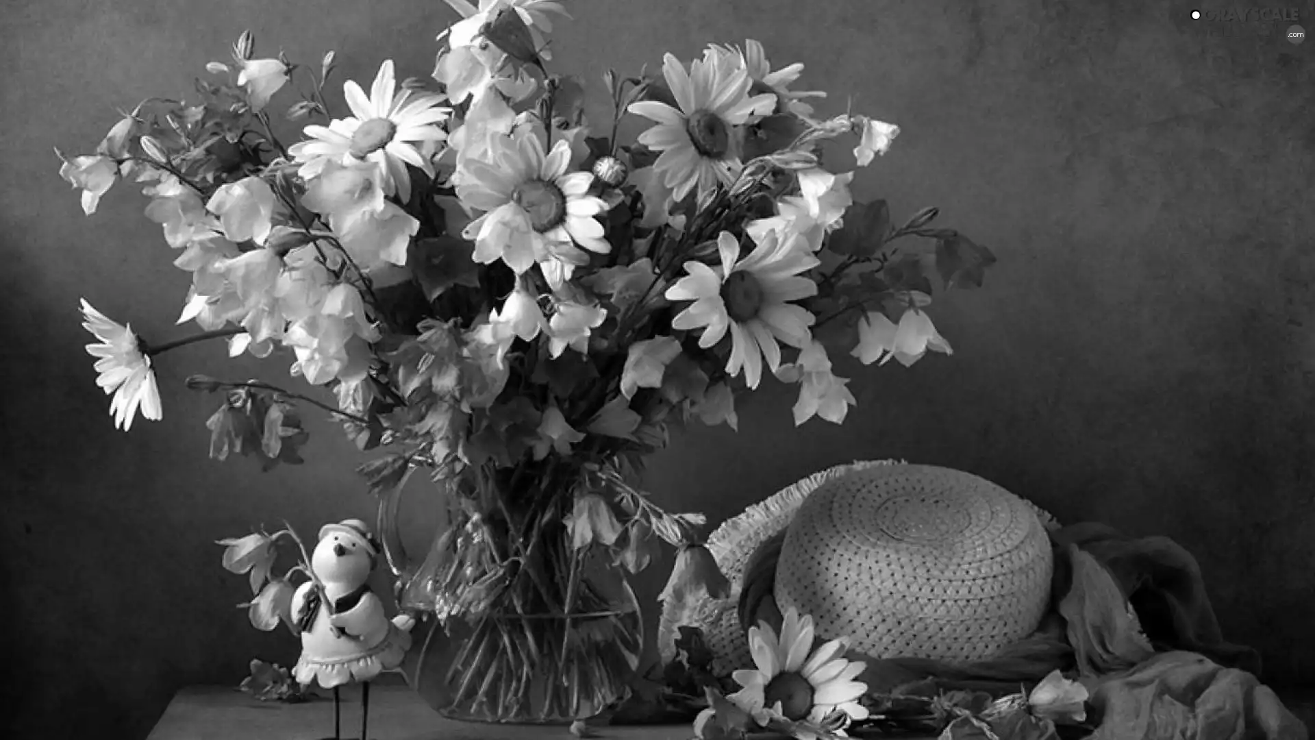 Hat, Flowers, bowl
