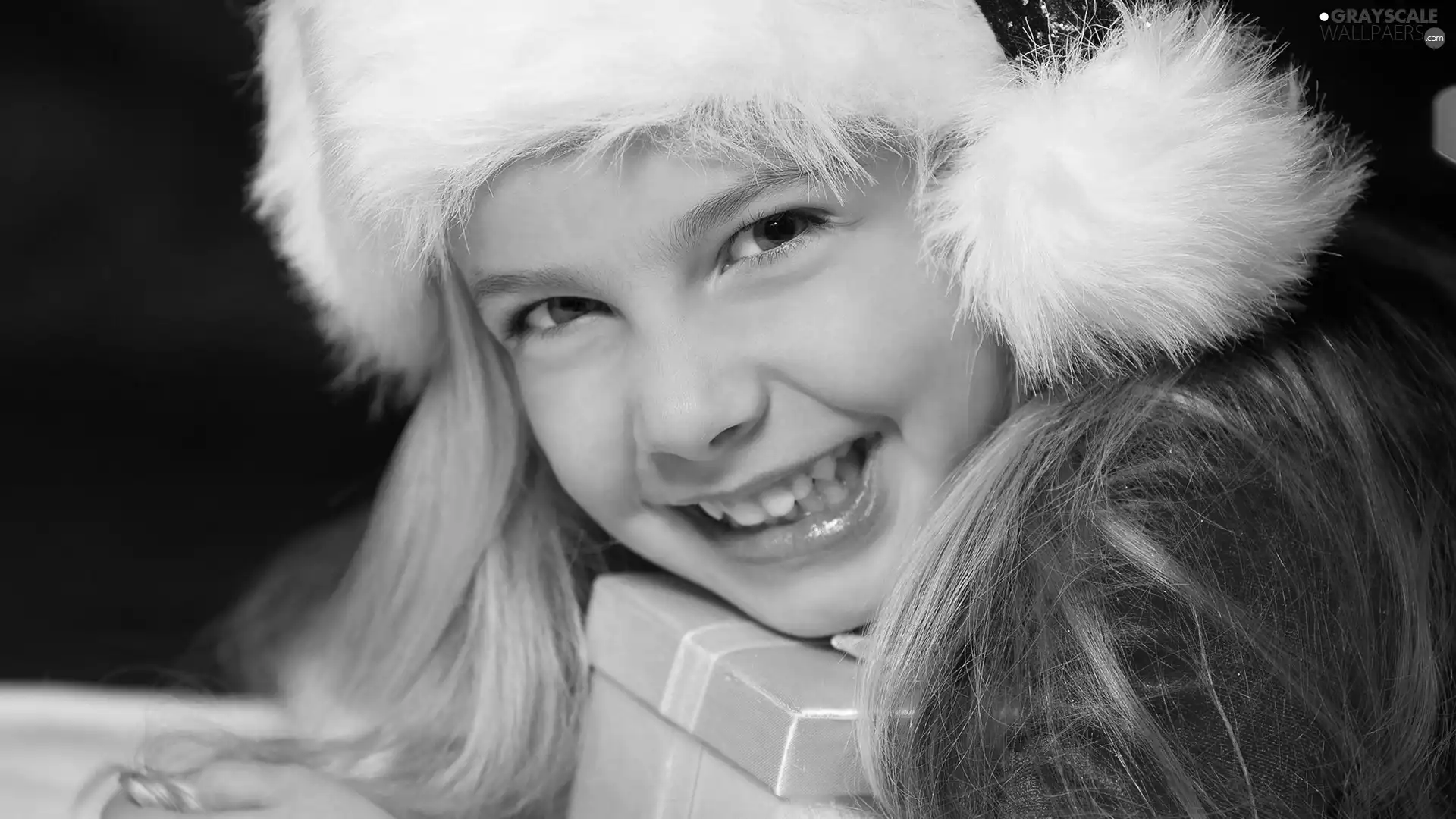 Hat, Present, girl, red hot, Smile