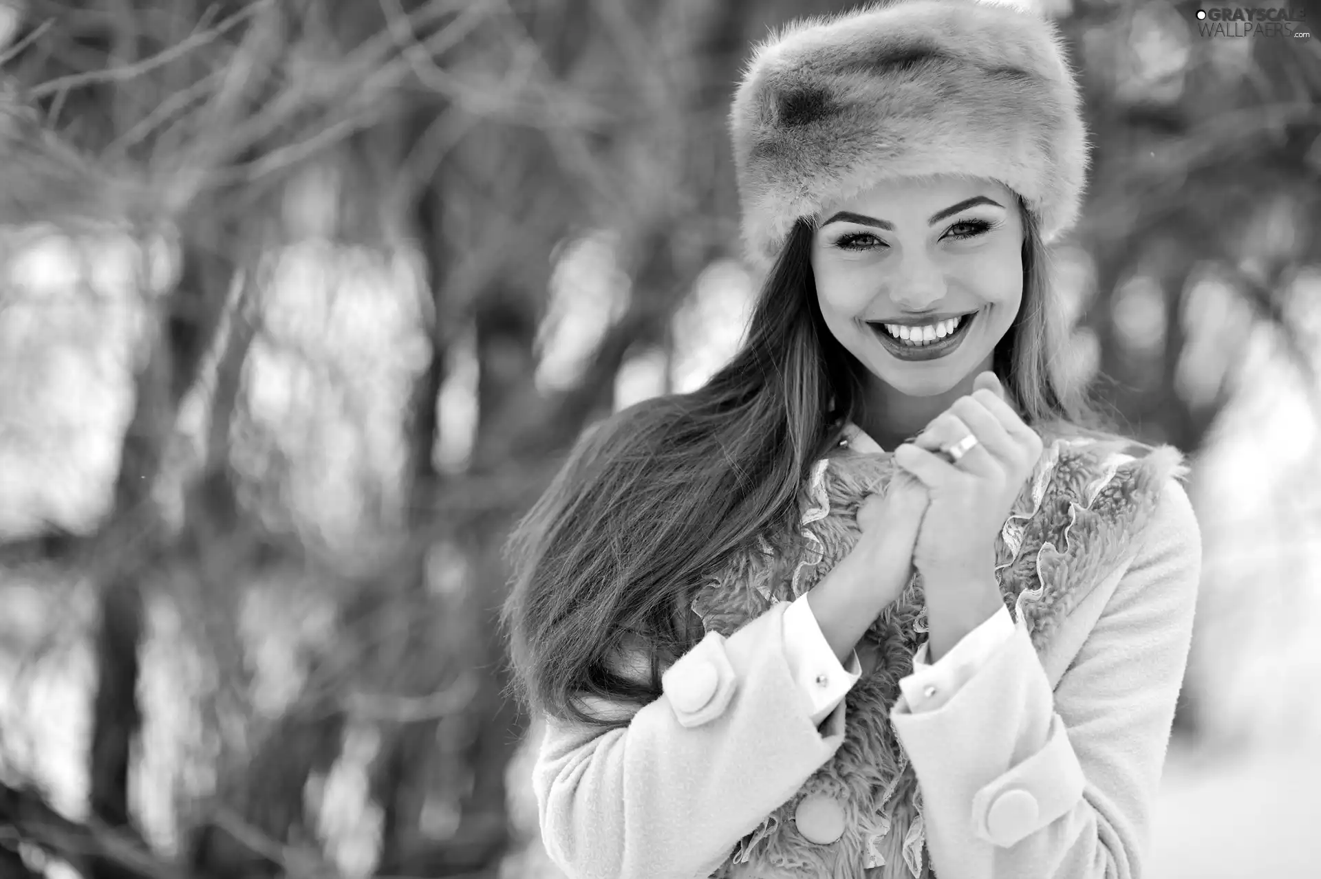 make-up, Smile, Hat, Women