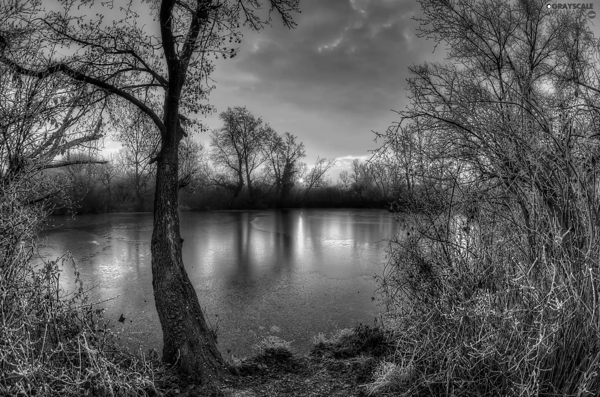 lake, autumn, HDR, Great Sunsets