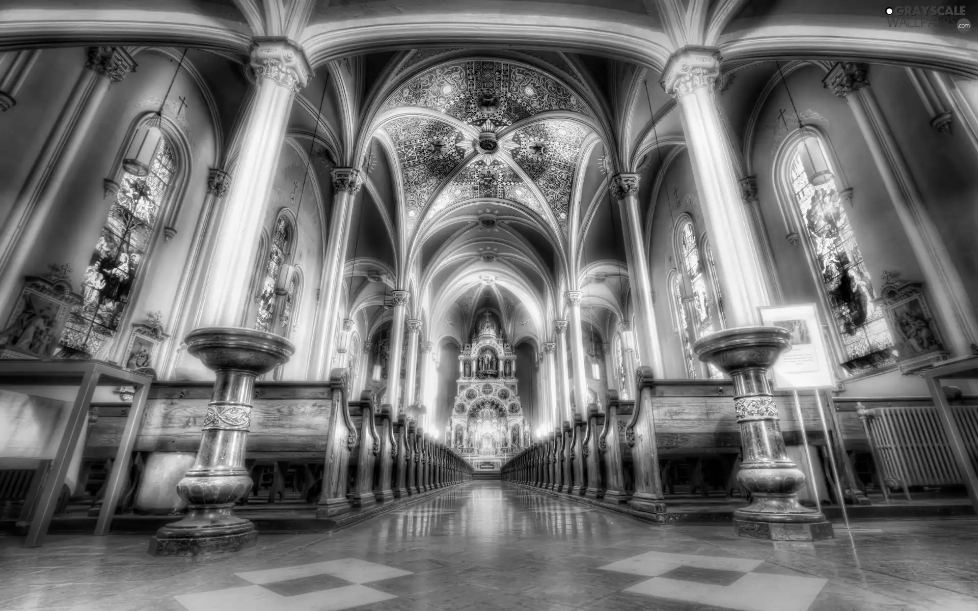 HDR, Church, interior