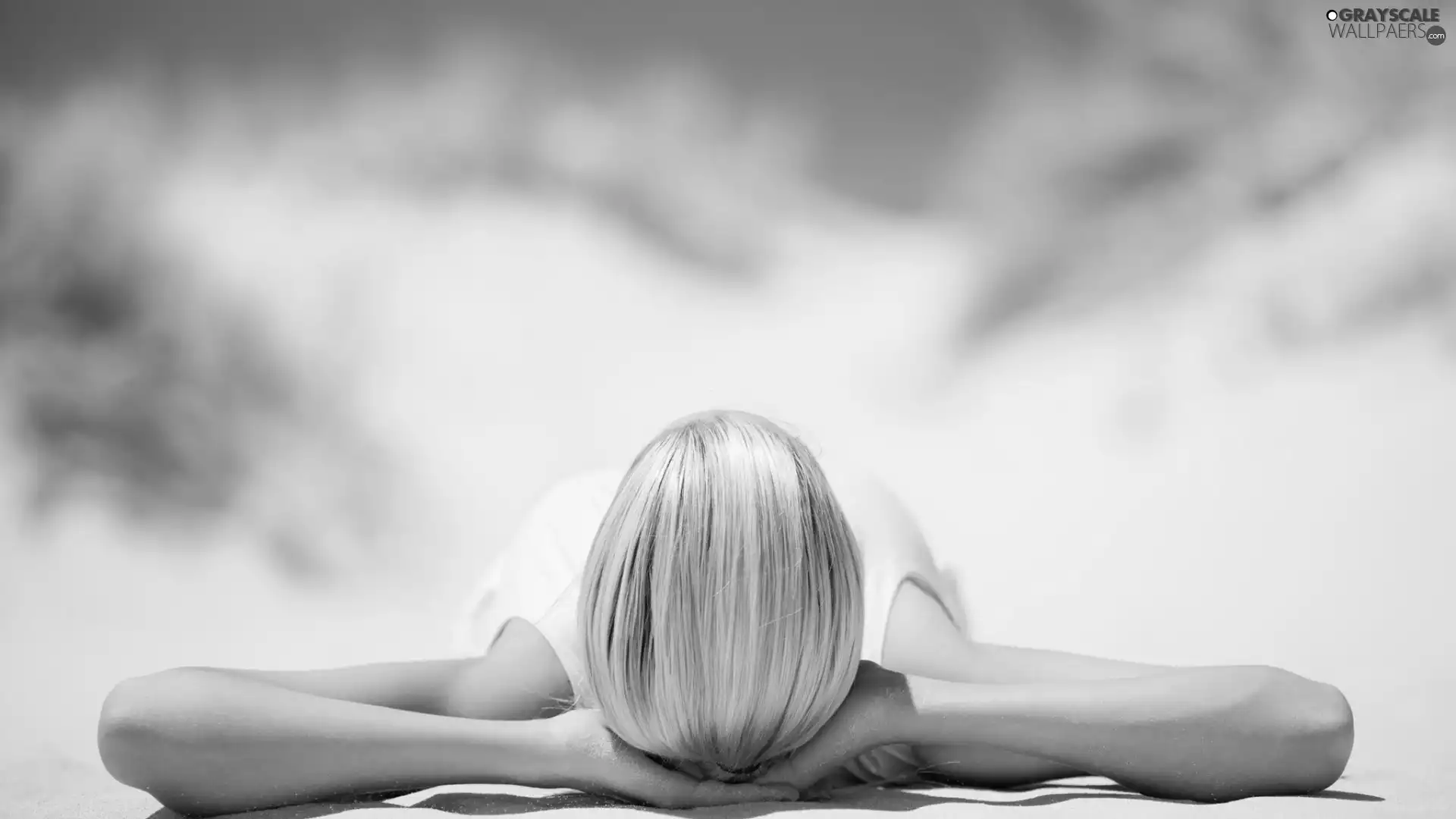 Head, Hair, Blonde, resting, Women