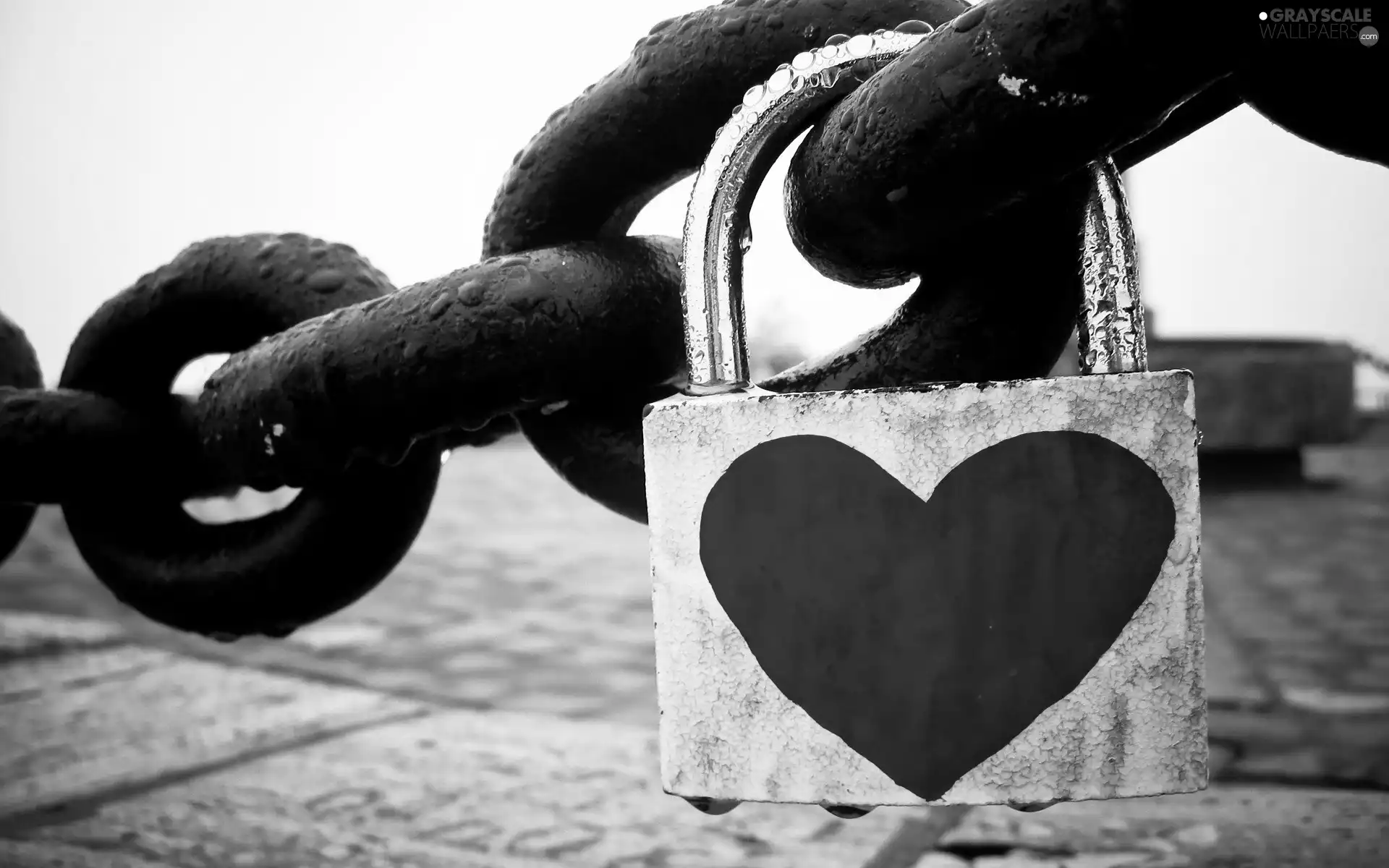 Heart, chain, padlock