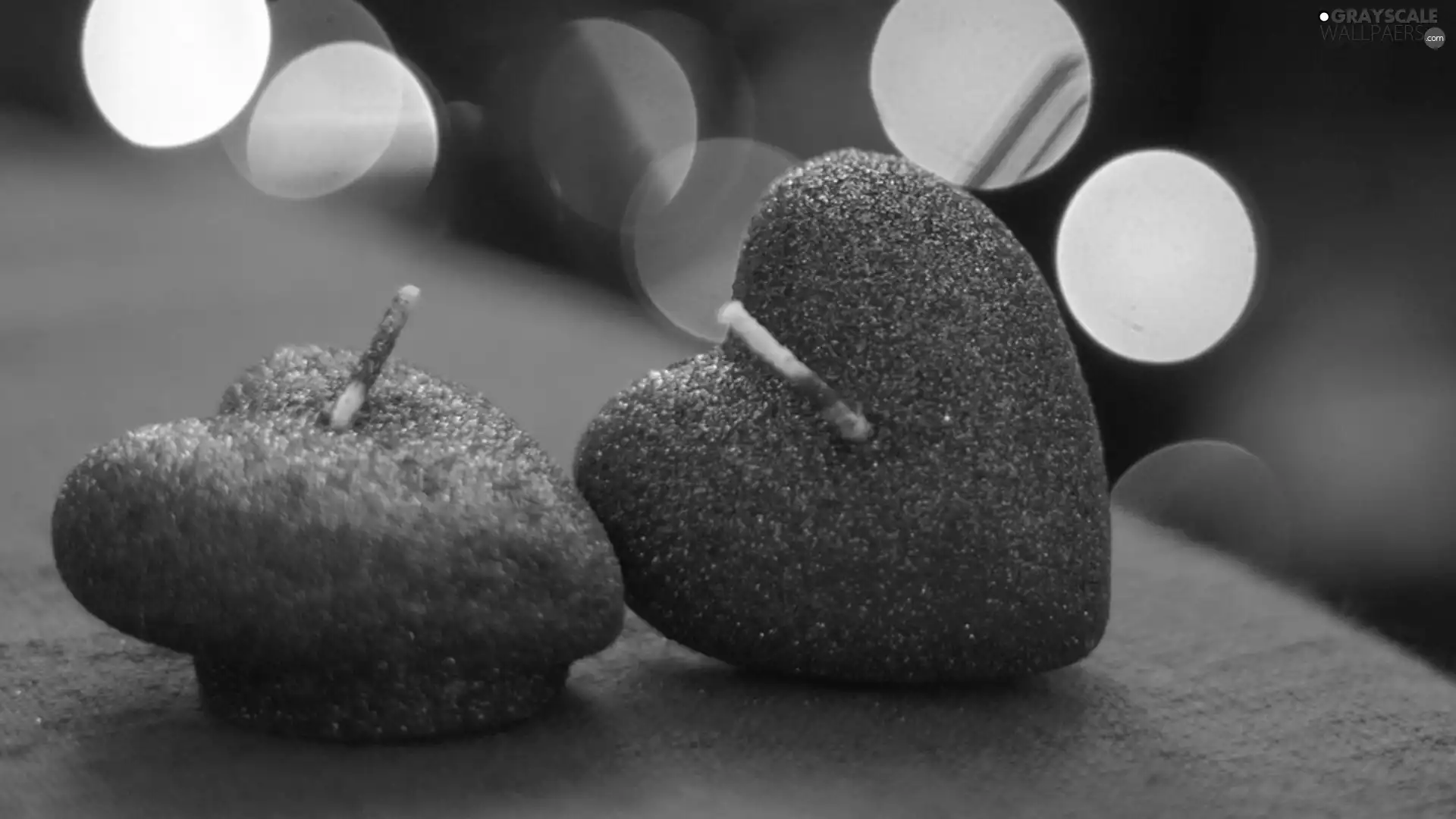 candles, Two cars, heart