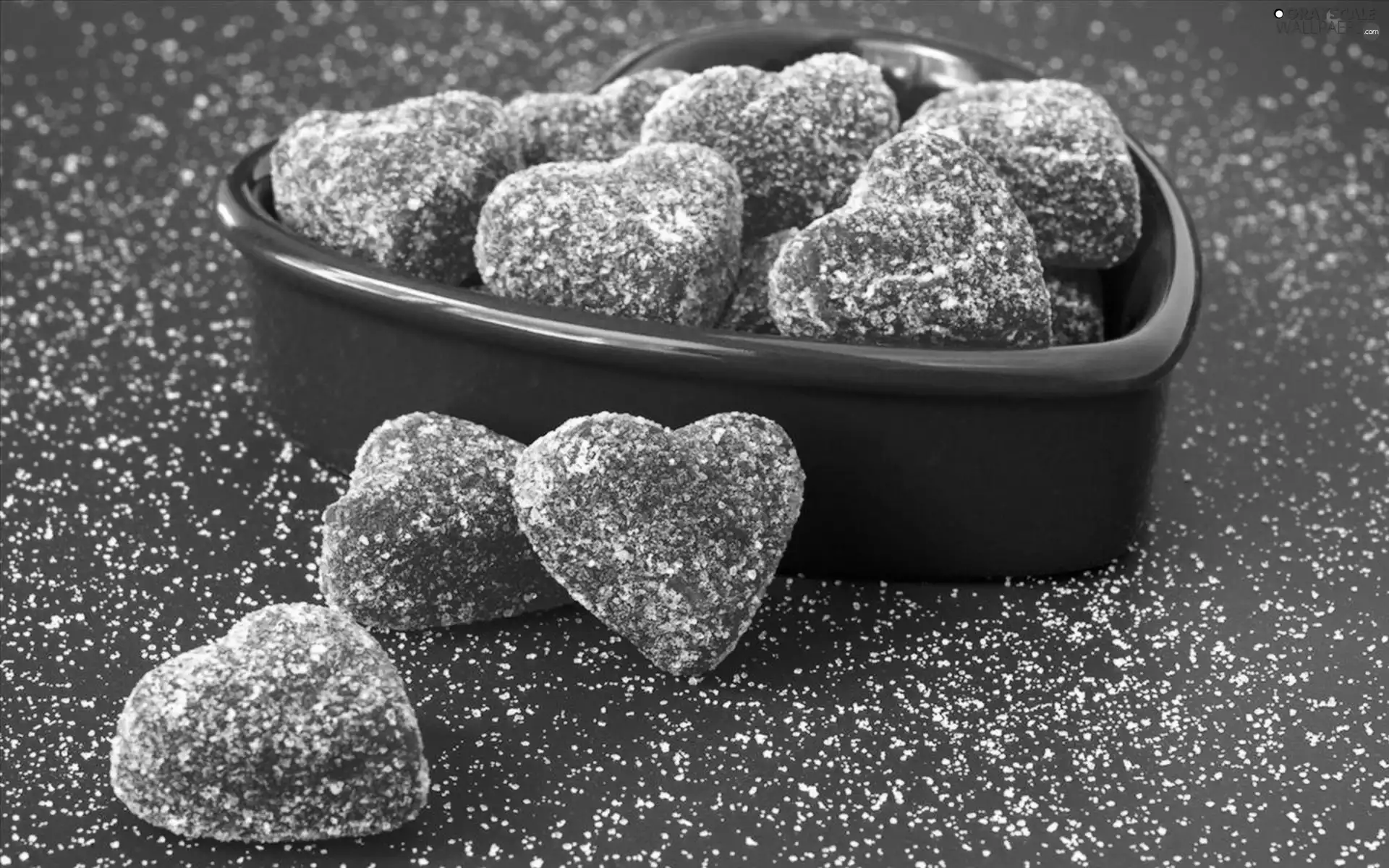 Drops, hearts