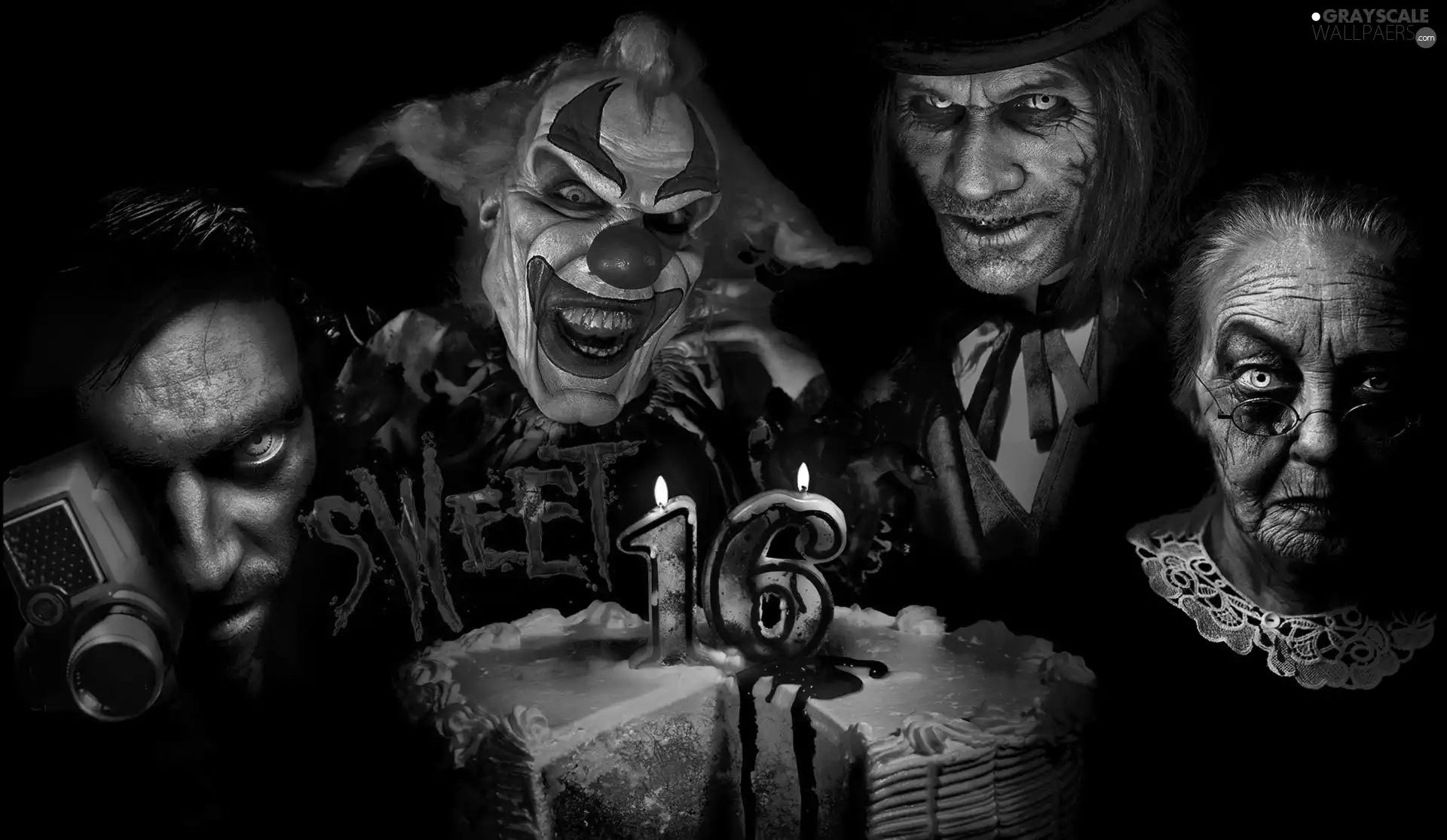 Dark, Clown, horror, birthday