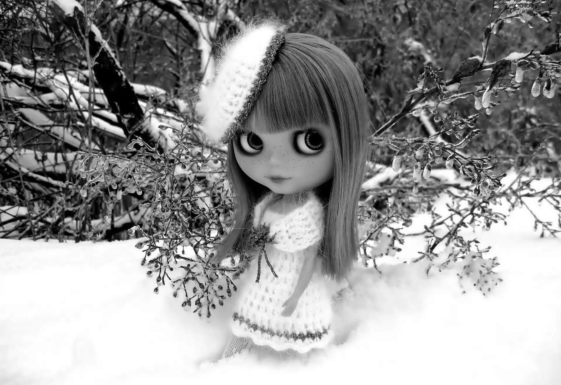 clothes, hosiery, winter, snow, doll