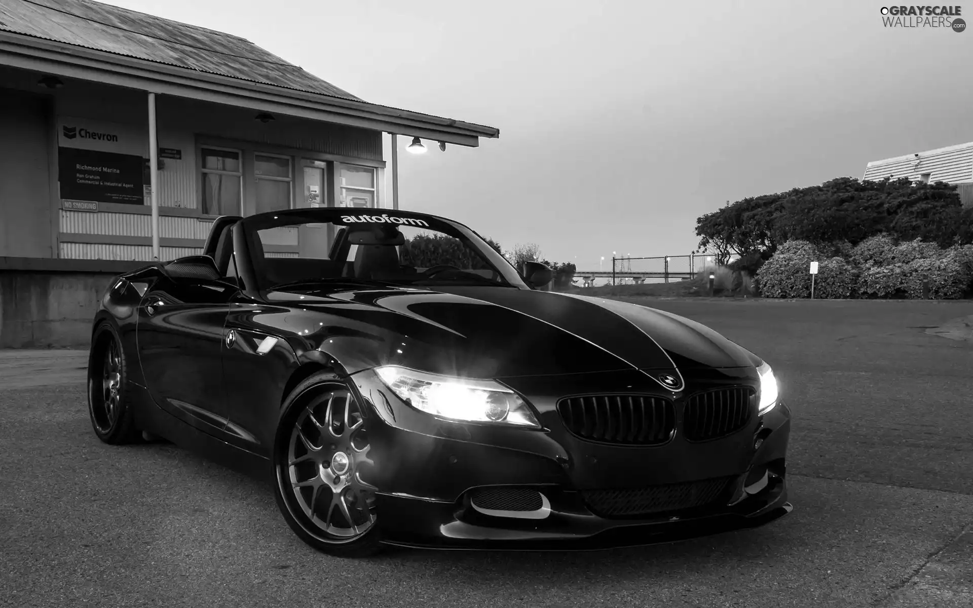 House, parking, BMW, Z4, Black