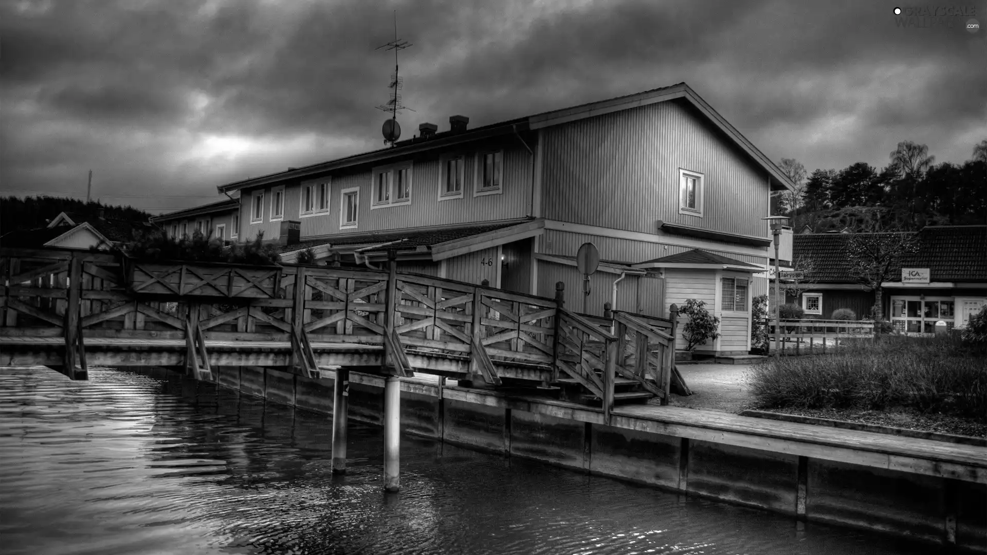 Houses, River, bridges