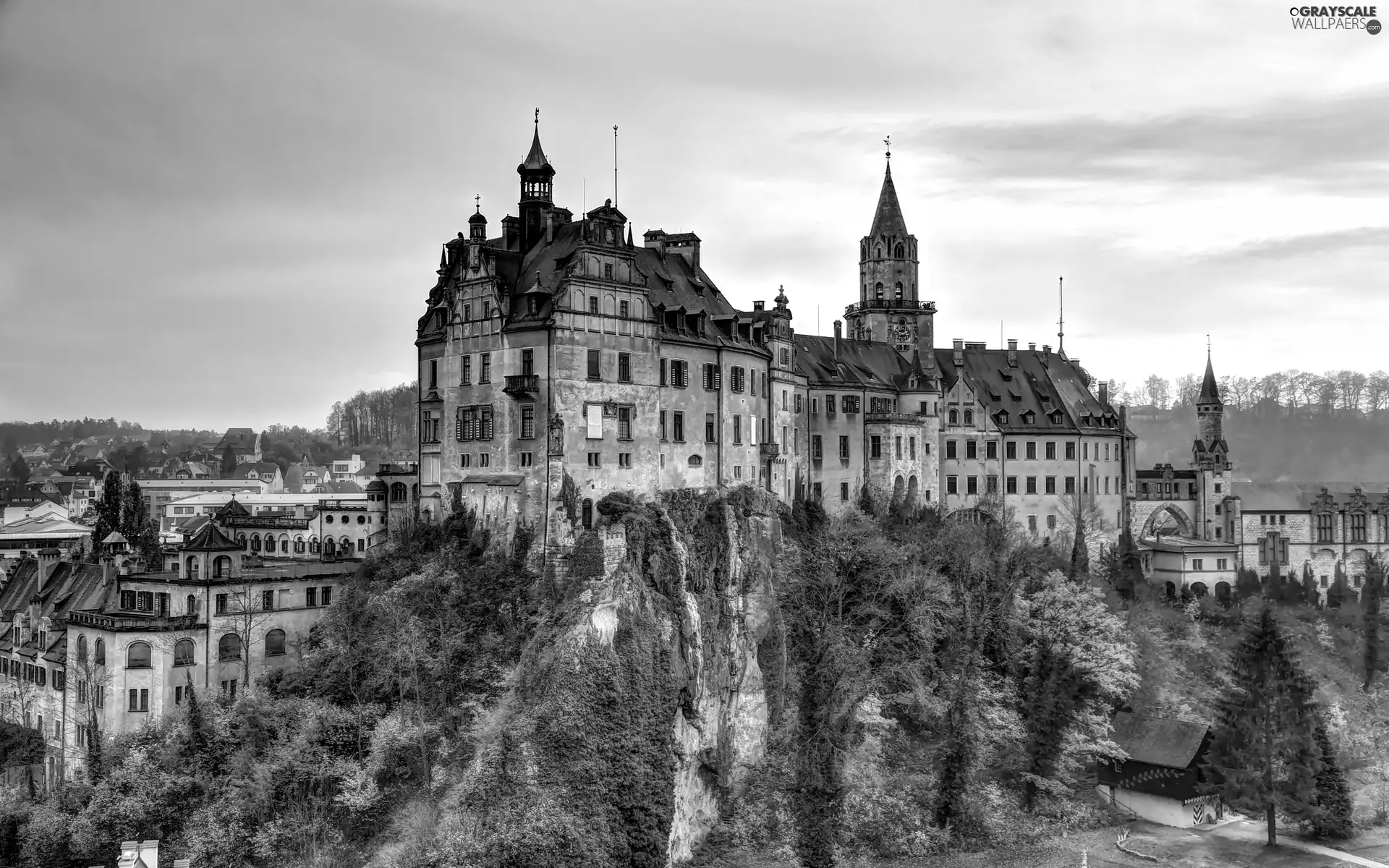Rocks, Houses, Baden-Württemberg, Germany, Sigmaringen Castle