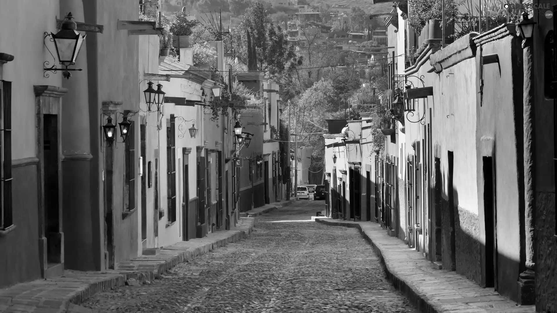 Mexico, Street, Houses, Town