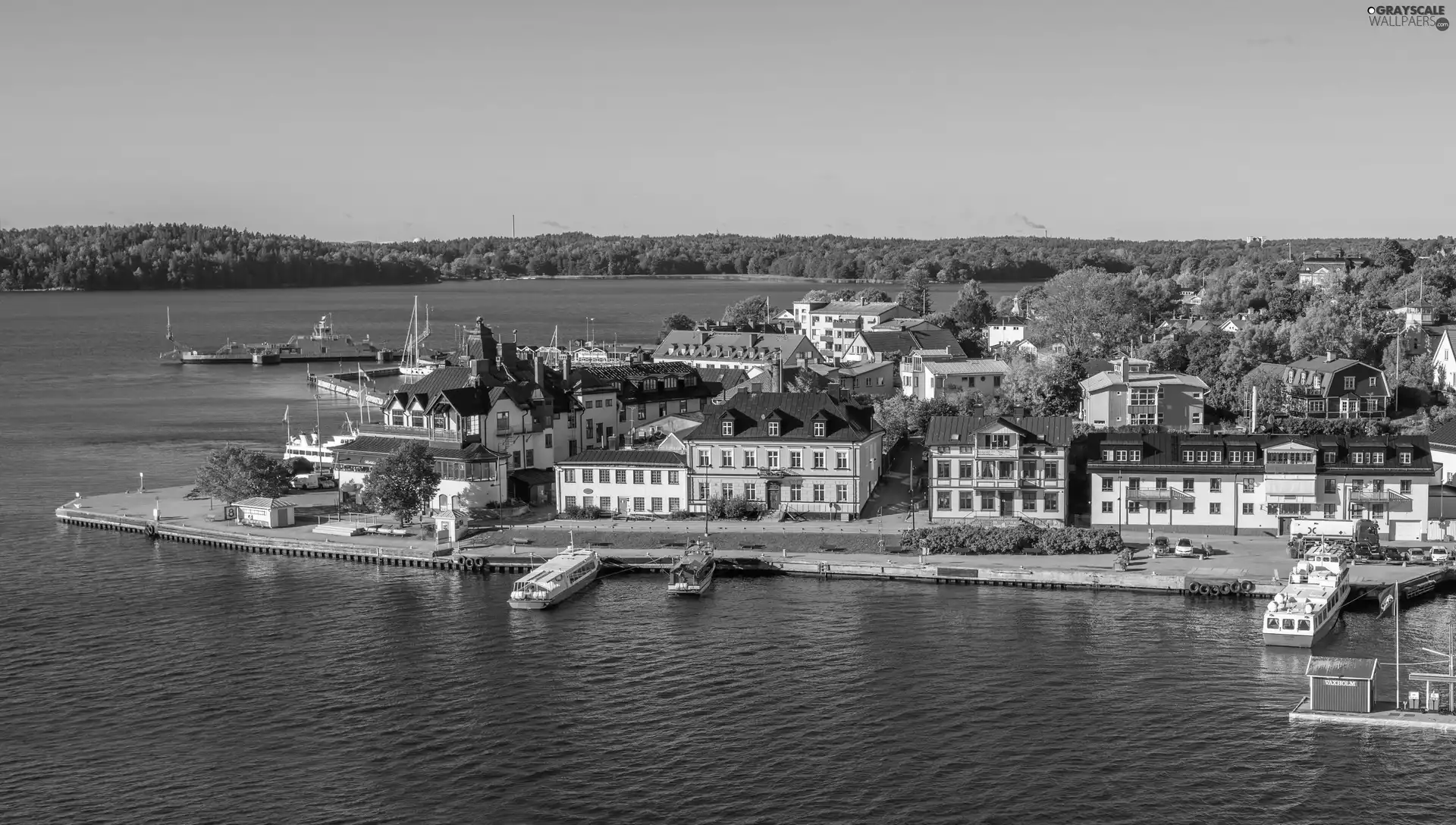 Houses, River, Stockholm, Town, Sweden