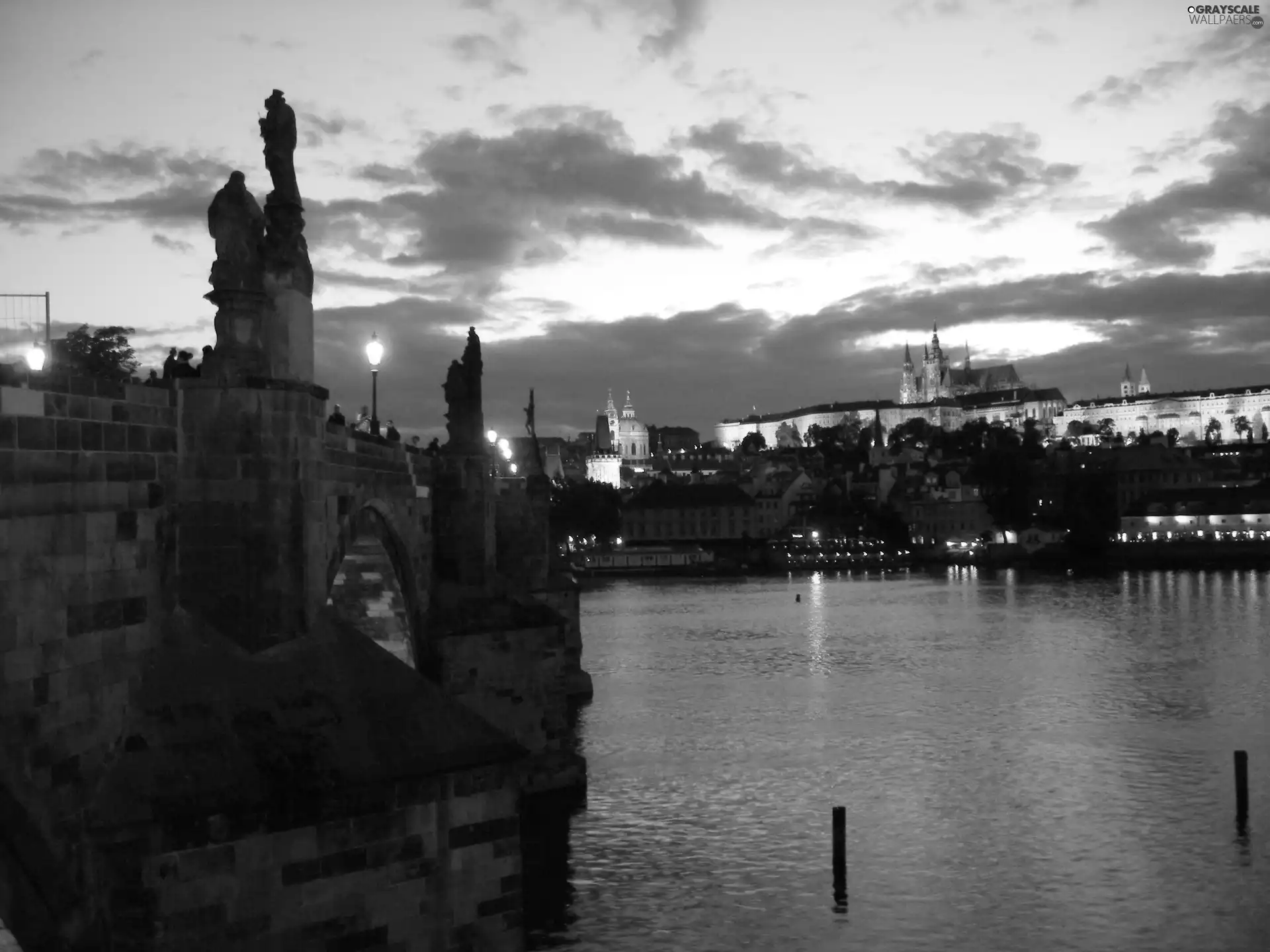 Prague, Charles, Hradcany, bridge