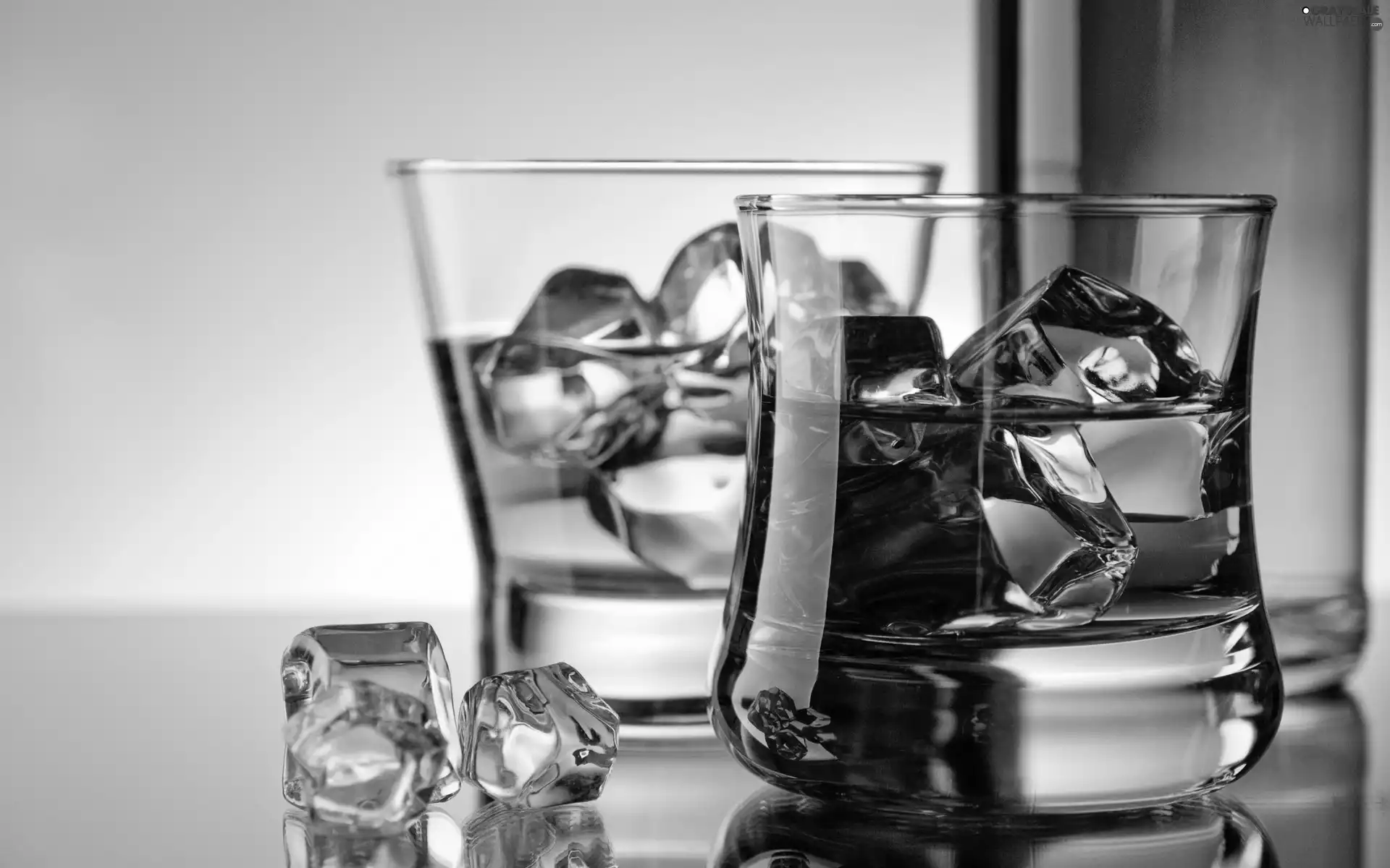 glasses, knuckle, ice, Whisky
