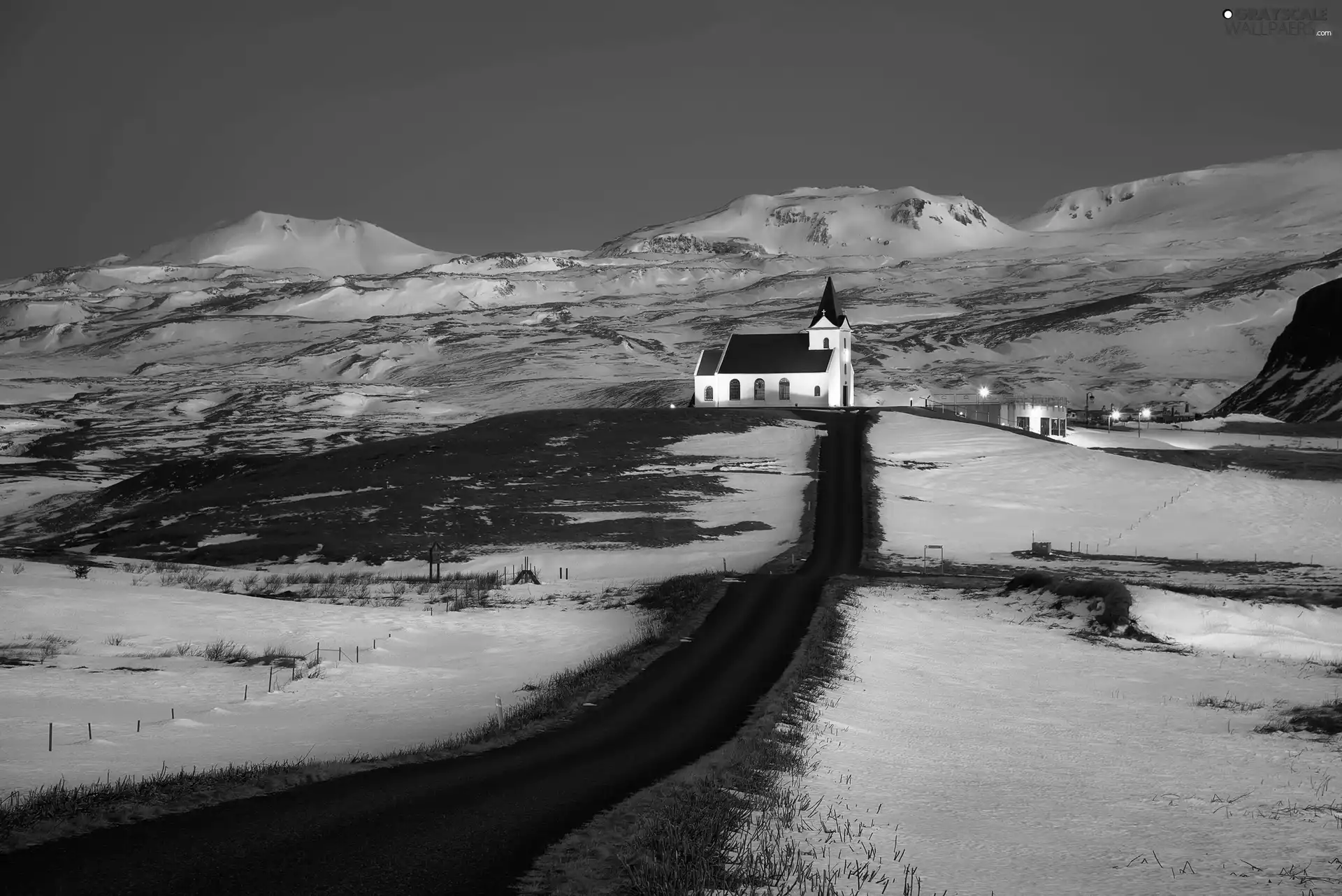 Cerkiew, Way, iceland, Mountains