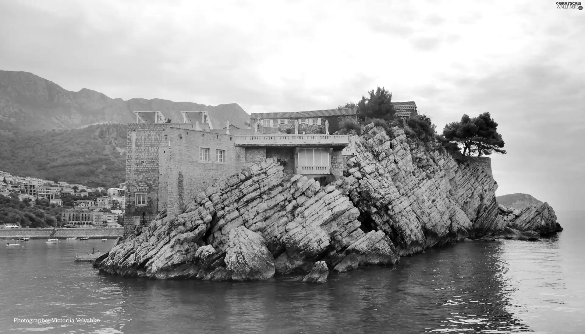 house, sea, iceland, rocks