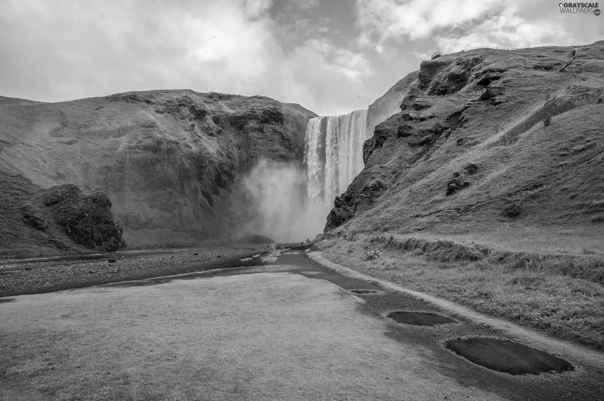 waterfall, iceland