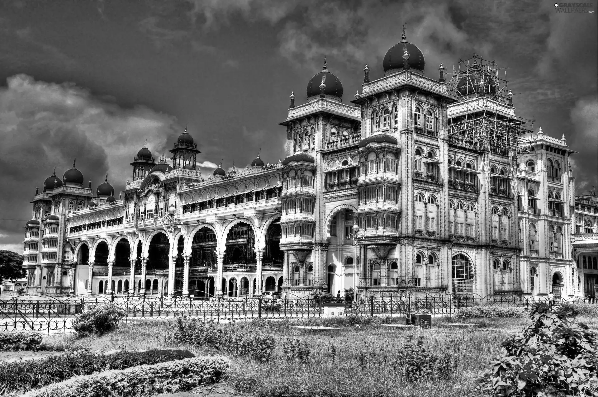 india, palace, Garden