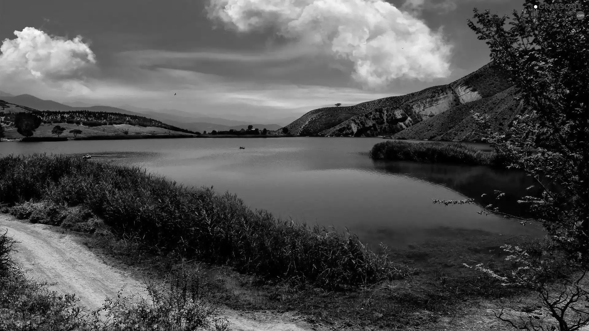 lake, Valasht, Iran, Mountains