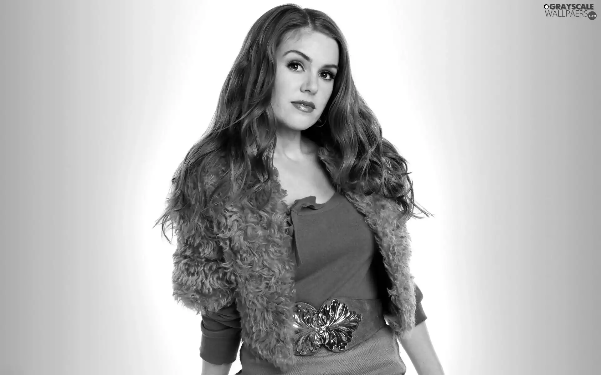 Women, Belt, Isla Fisher, Fur