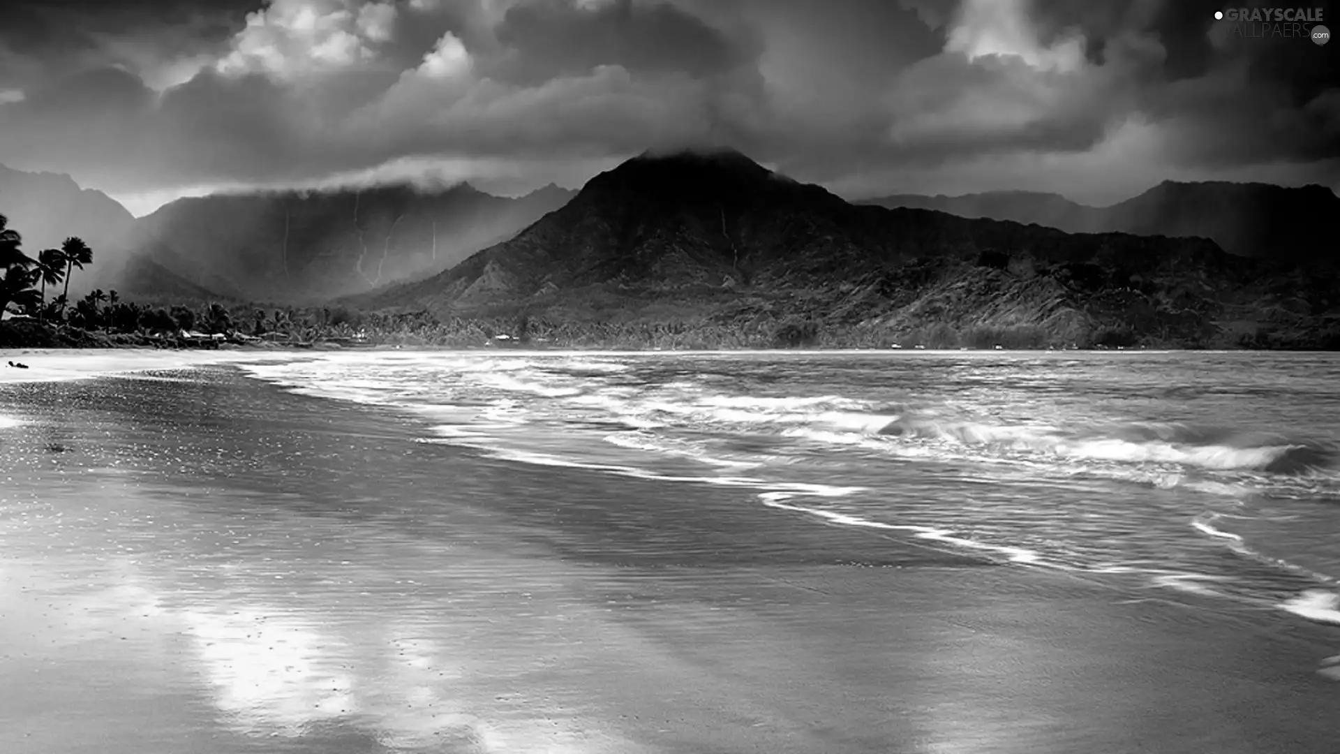 Mountains, sea, Islands, Beaches